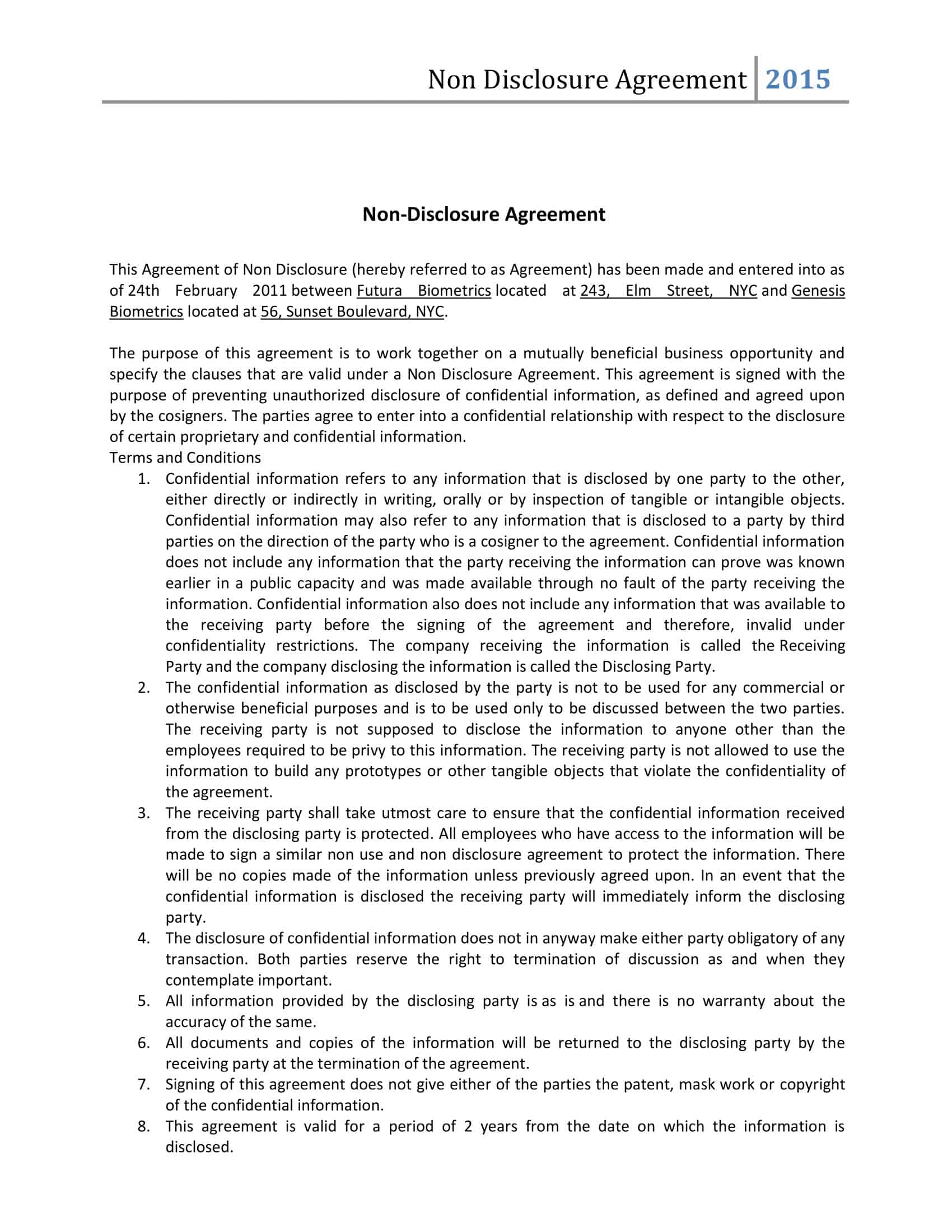 non disclosure agreement texas non disclosure agreement texas