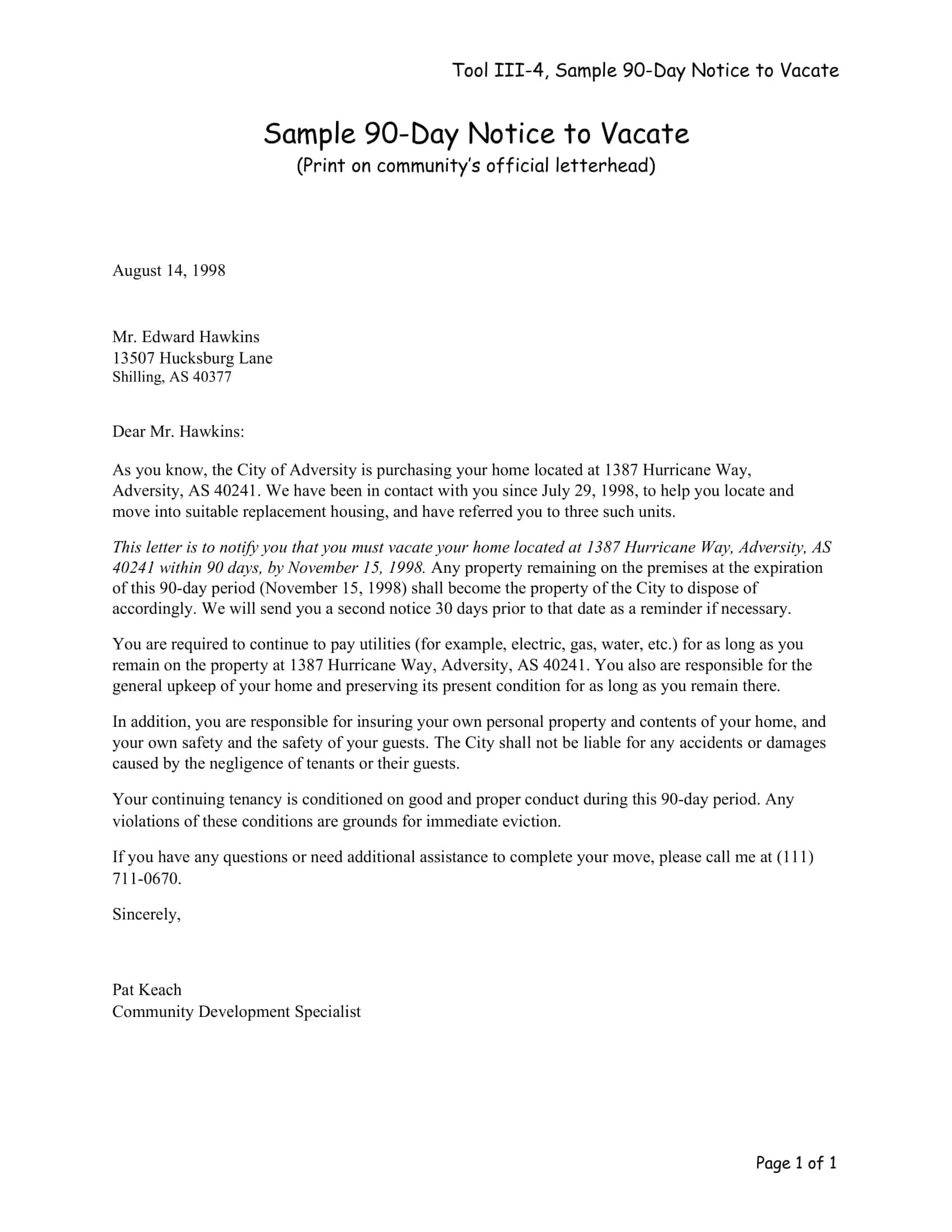 notice to vacate letter from landlord to tenant notice to vacate letter from landlord to tenant