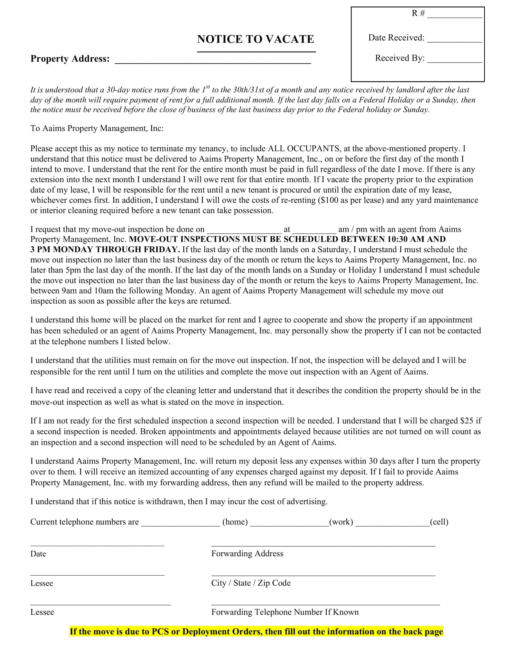notice to vacate letter to tenant notice to vacate letter to tenant