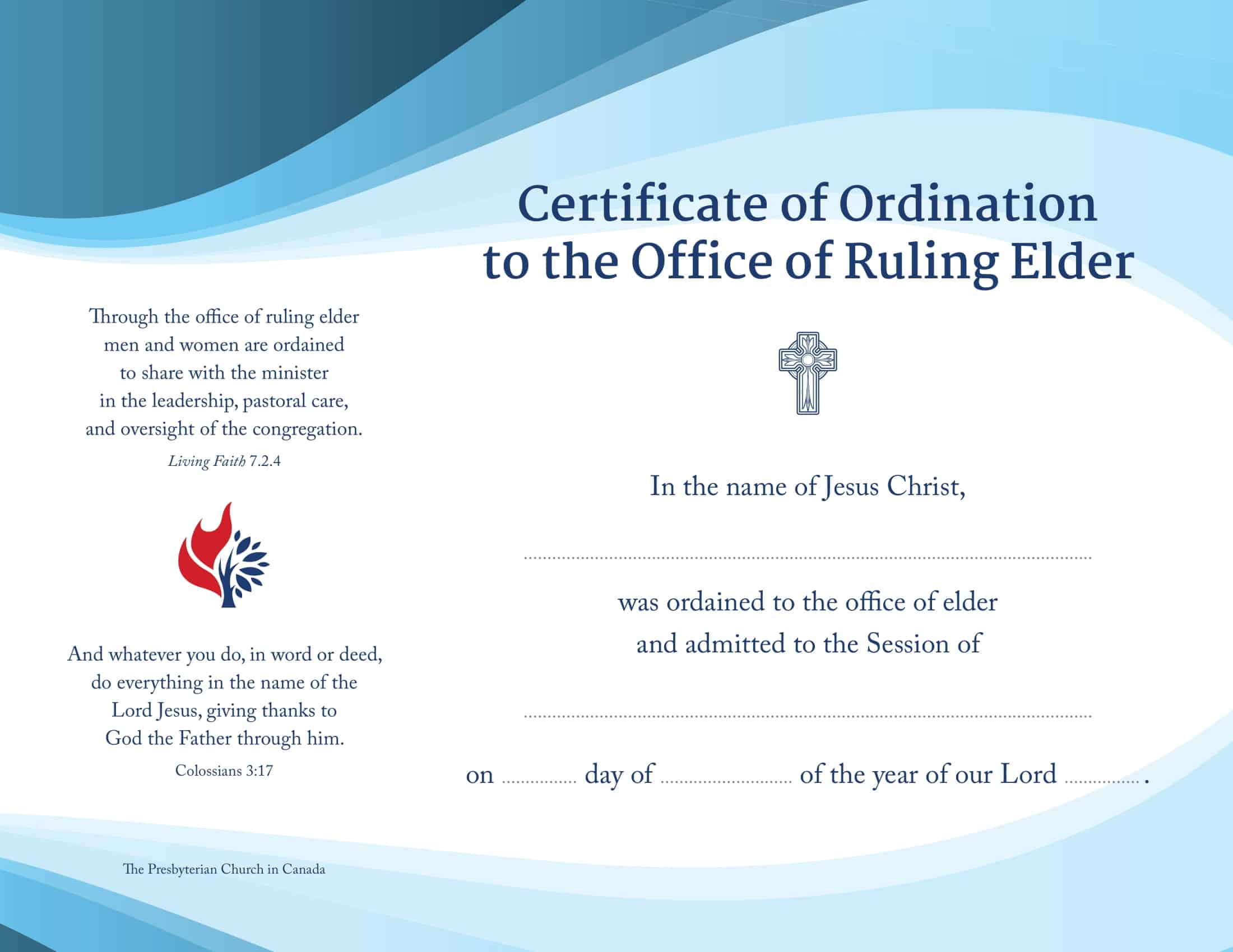 online ordination certificate online ordination certificate