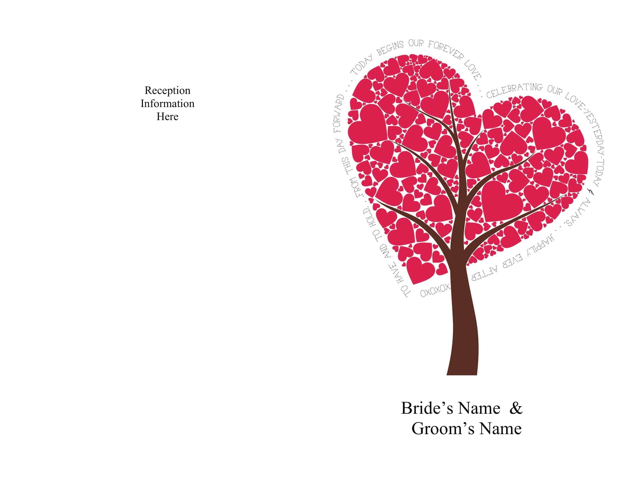 order of wedding reception program order of wedding reception program