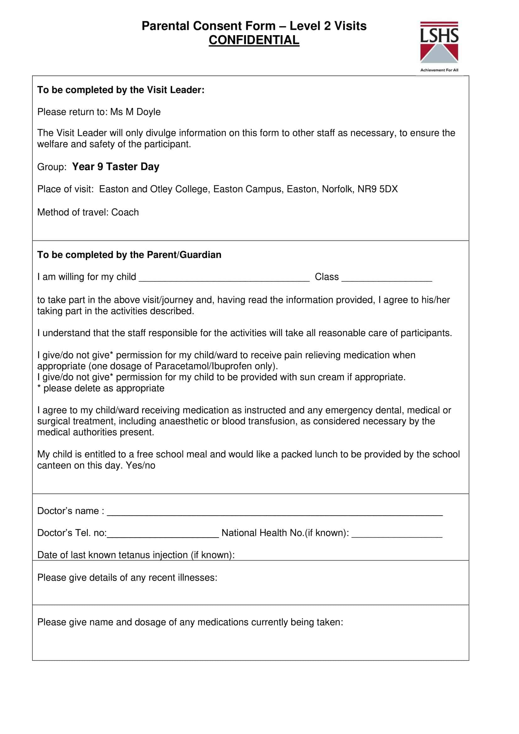 parental consent form for participation parental consent form for participation