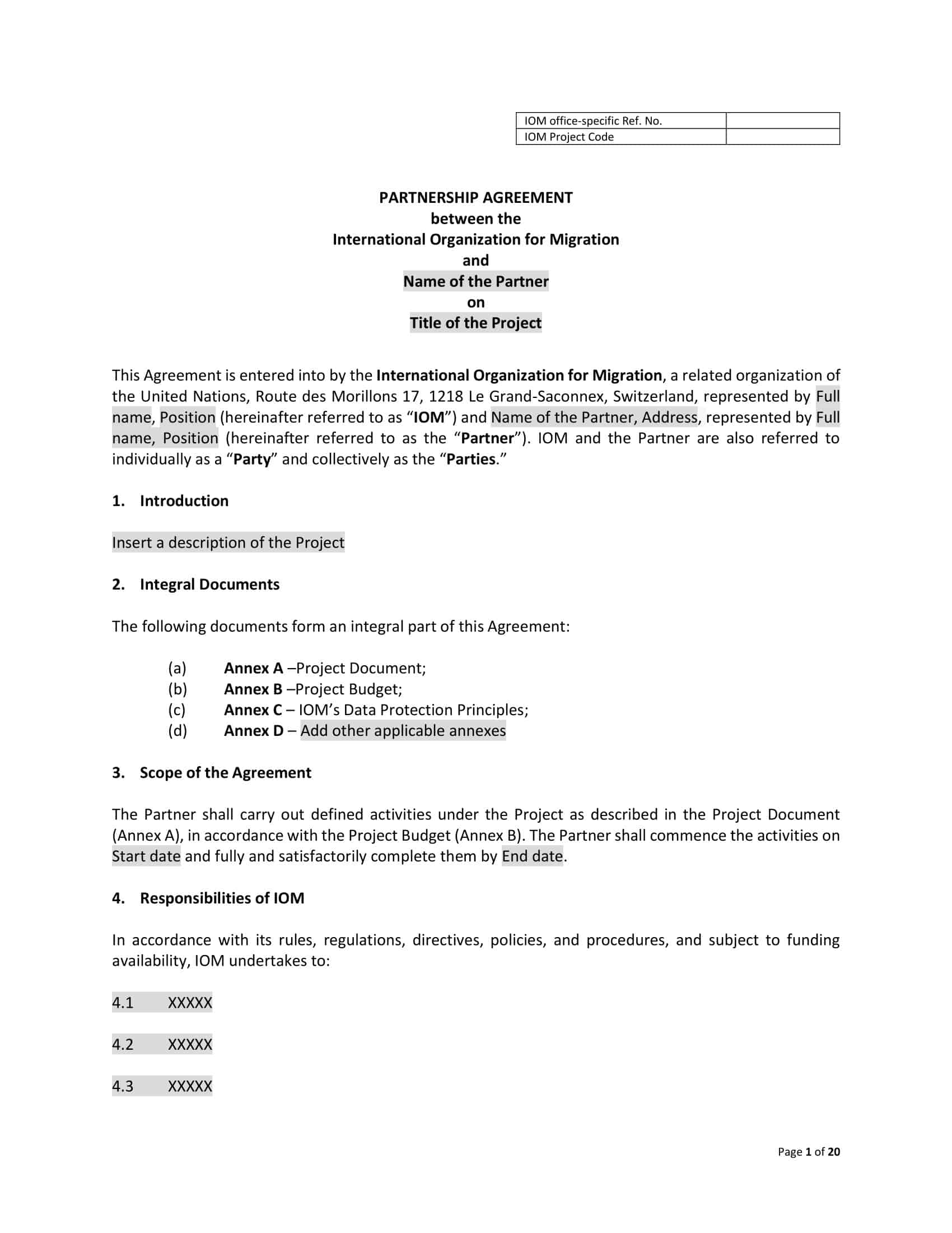 partnership agreement example partnership agreement example