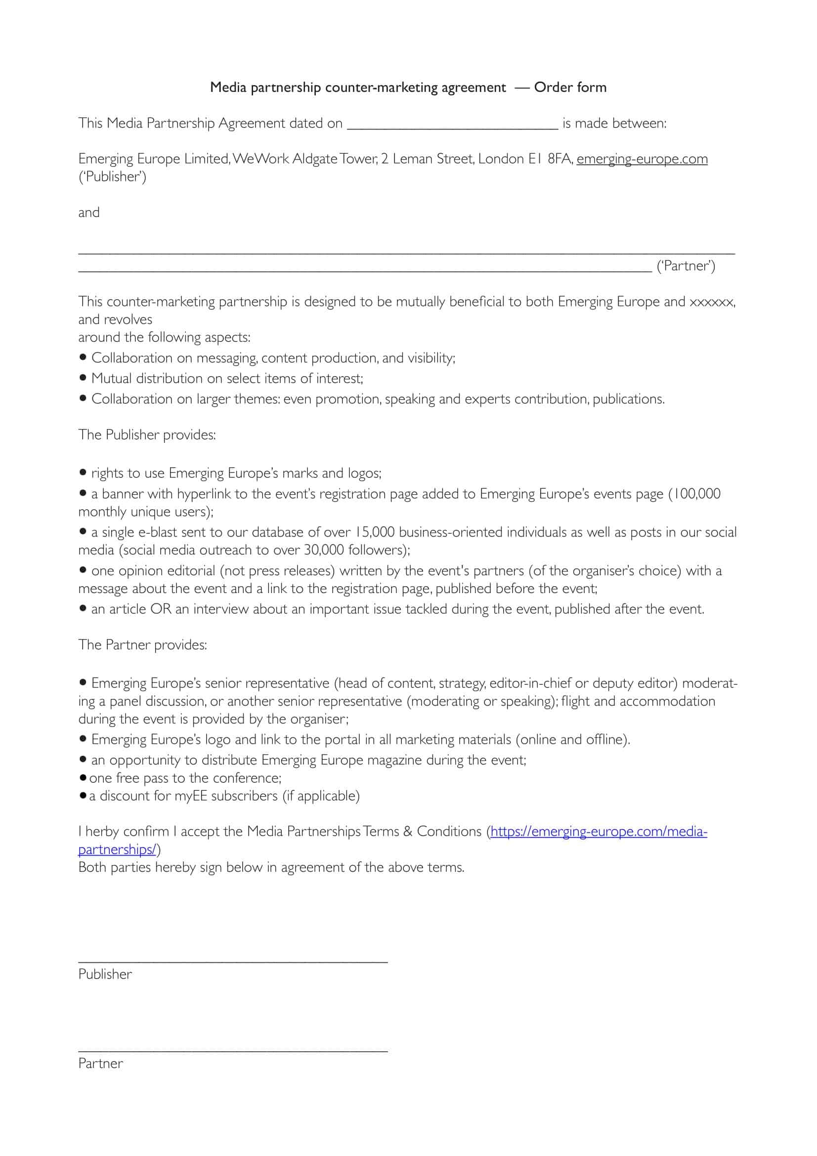 partnership agreement template free partnership agreement template free