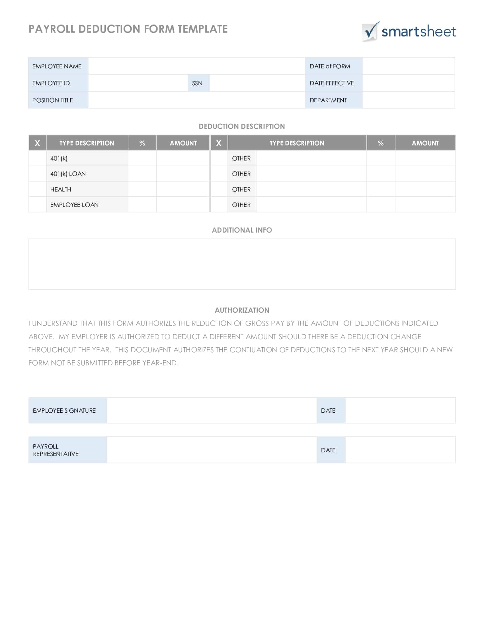 Free Printable Payroll Templates [Excel, PDF, Word] Example