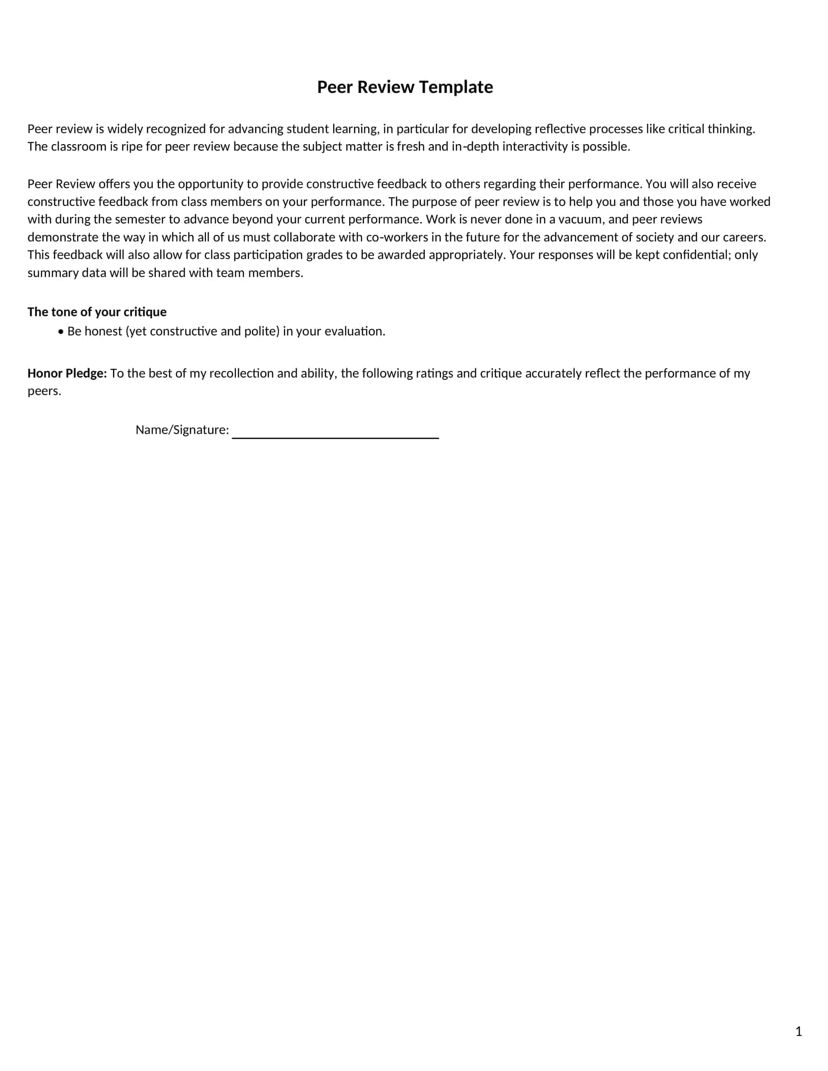 peer evaluation forms peer evaluation forms