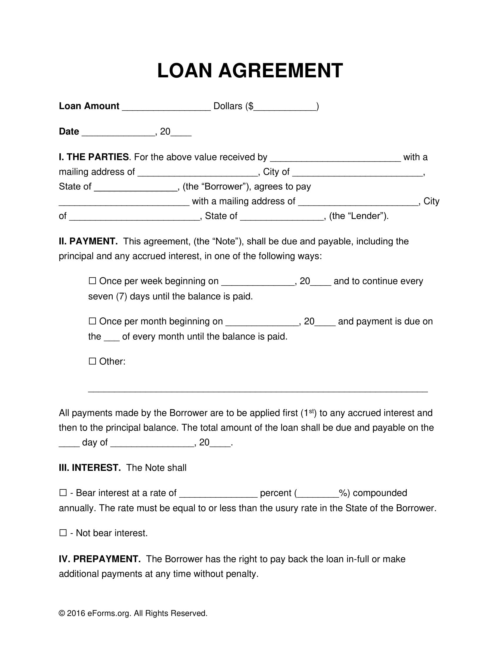 personal loan agreement template personal loan agreement template