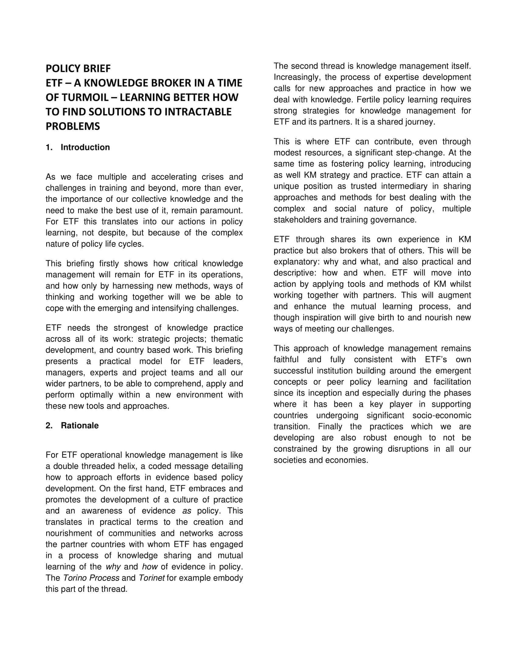 policy brief ideas policy brief ideas