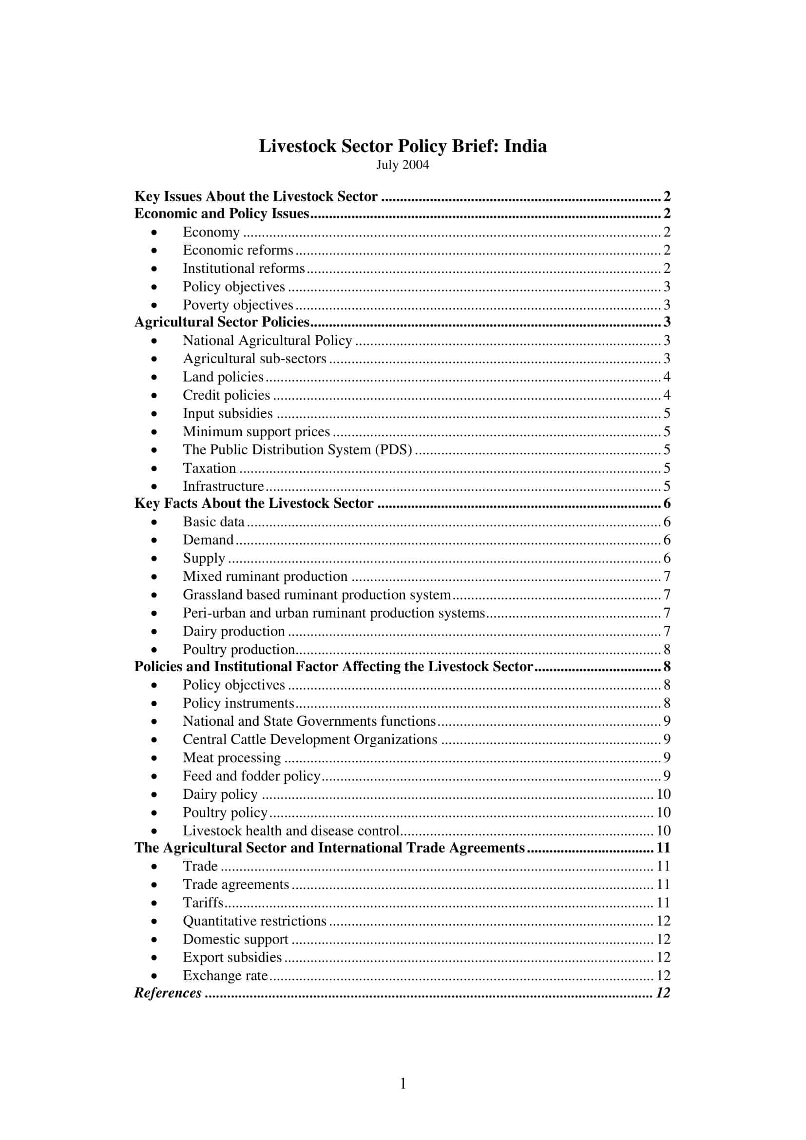 policy brief outline policy brief outline