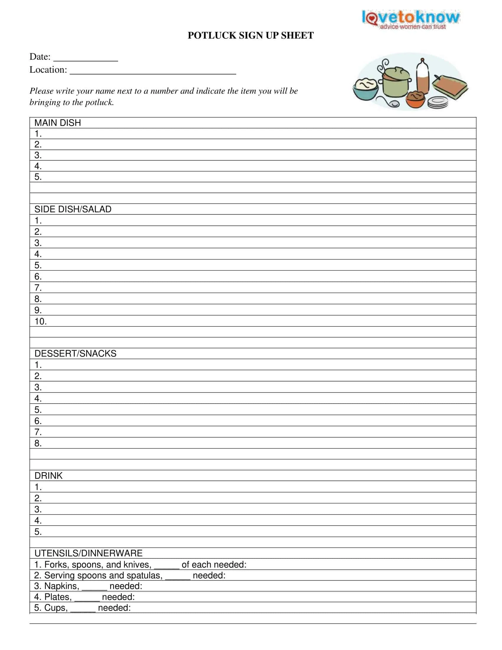 potluck sign up sheet template excel potluck sign up sheet template excel