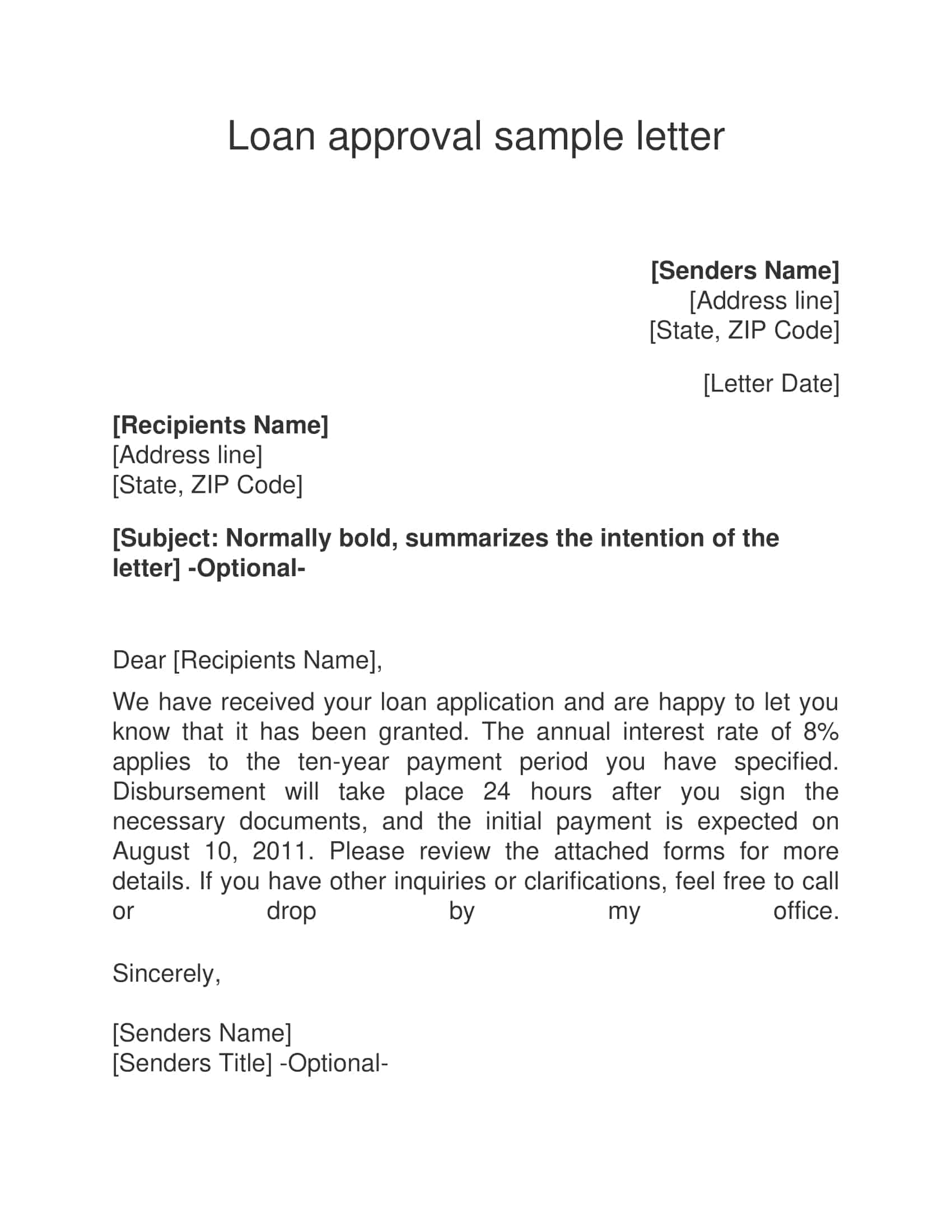 Free Printable PreApproval Letter Templates [PDF] & Mortgage & Loan