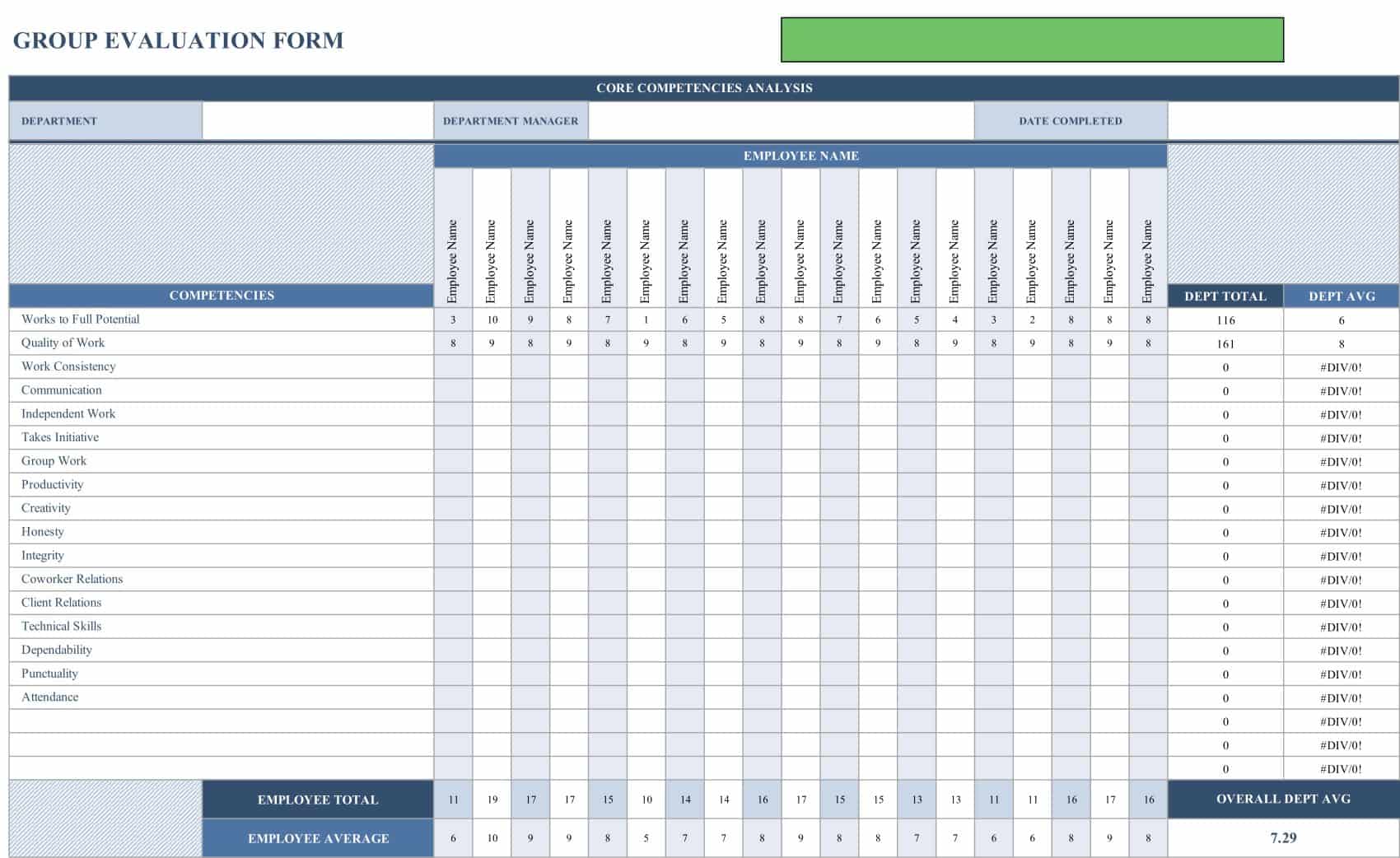 printable employee performance evaluation form free download printable employee performance evaluation form free download