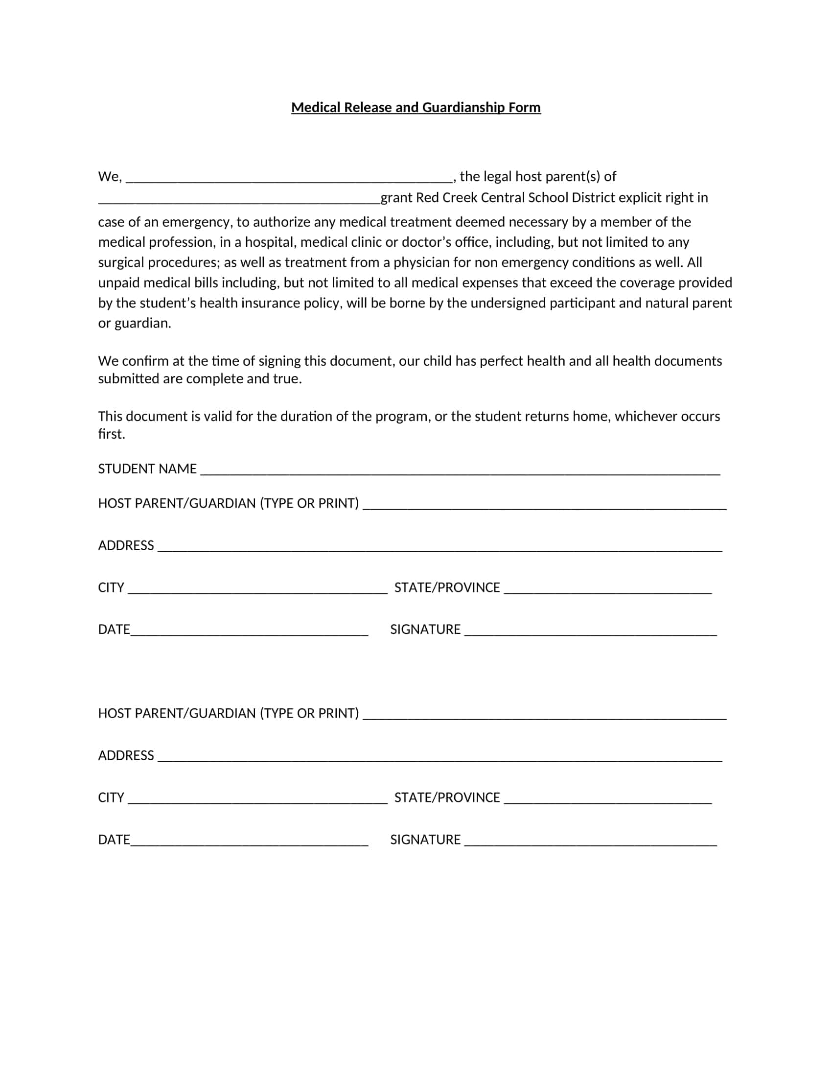 Free Printable Guardianship Form Templates PDF Word Free Printable Guardianship Form Templates PDF Word