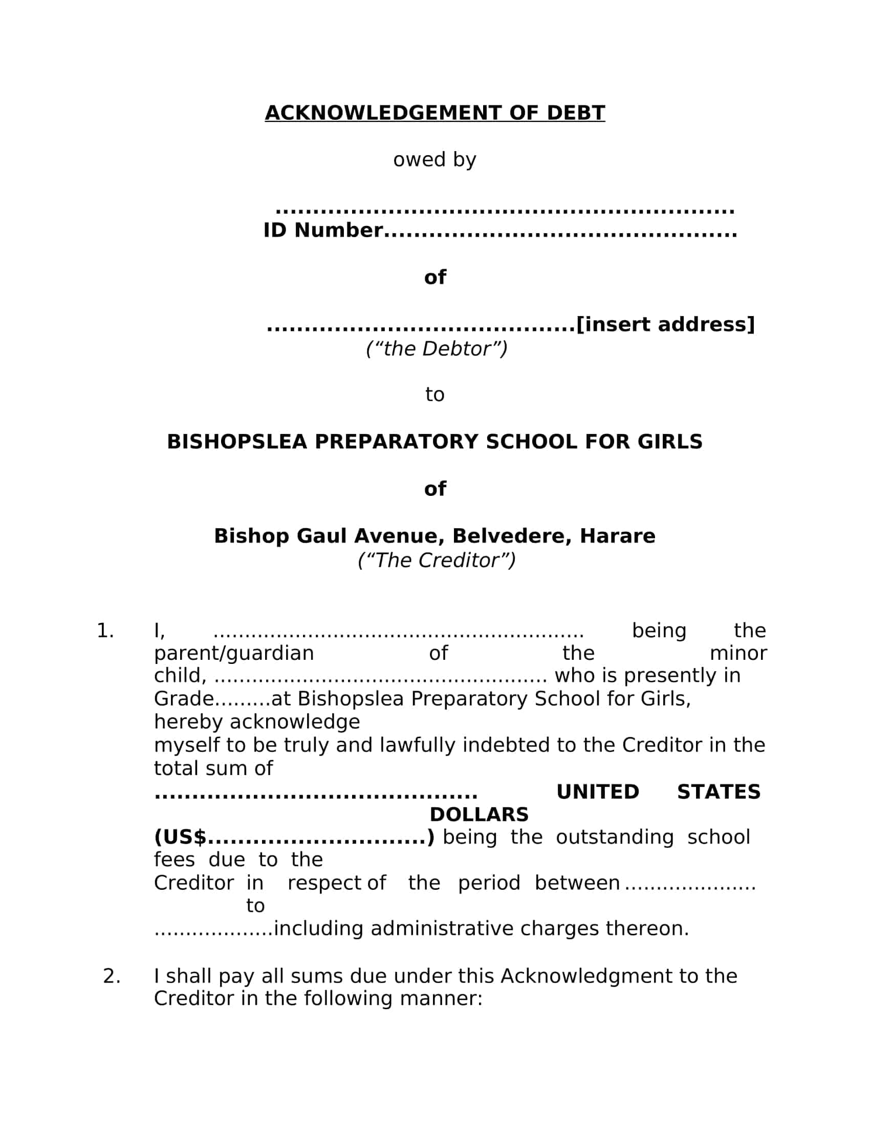 printable i owe you templates printable i owe you templates