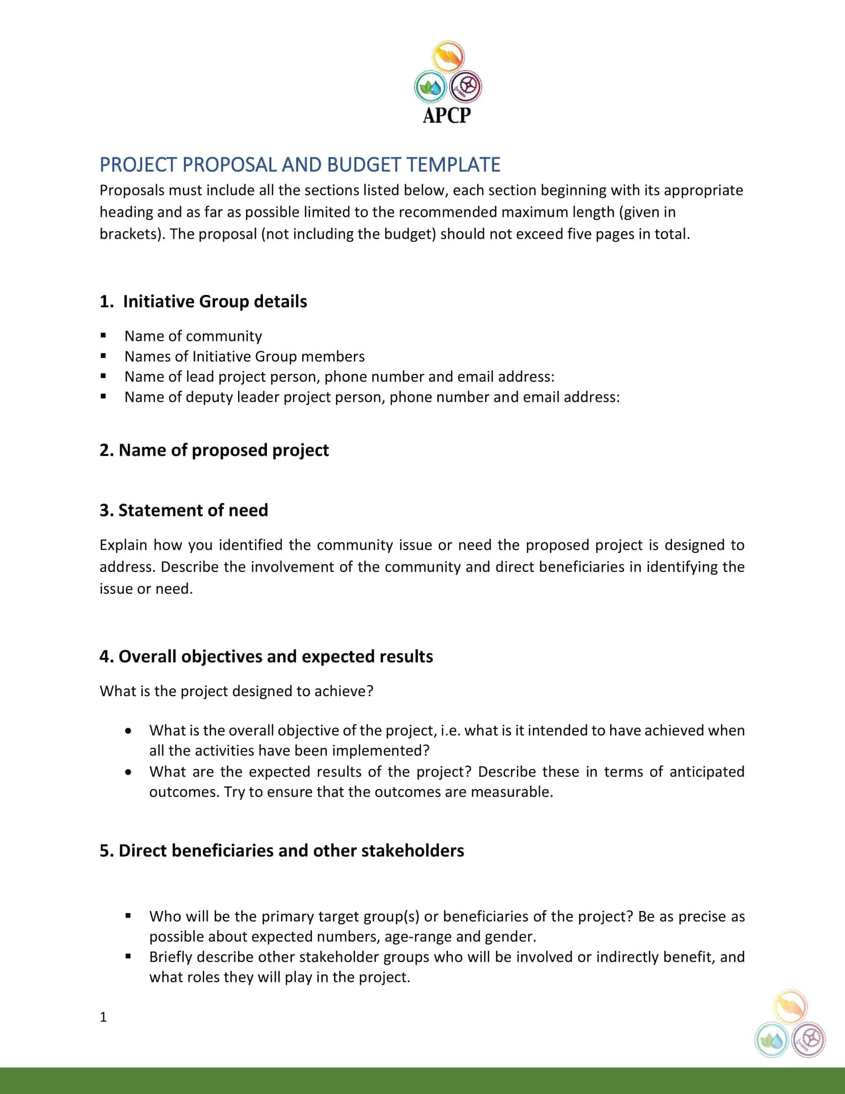 Free Printable Project Budget Templates [Excel, Word] Tracker