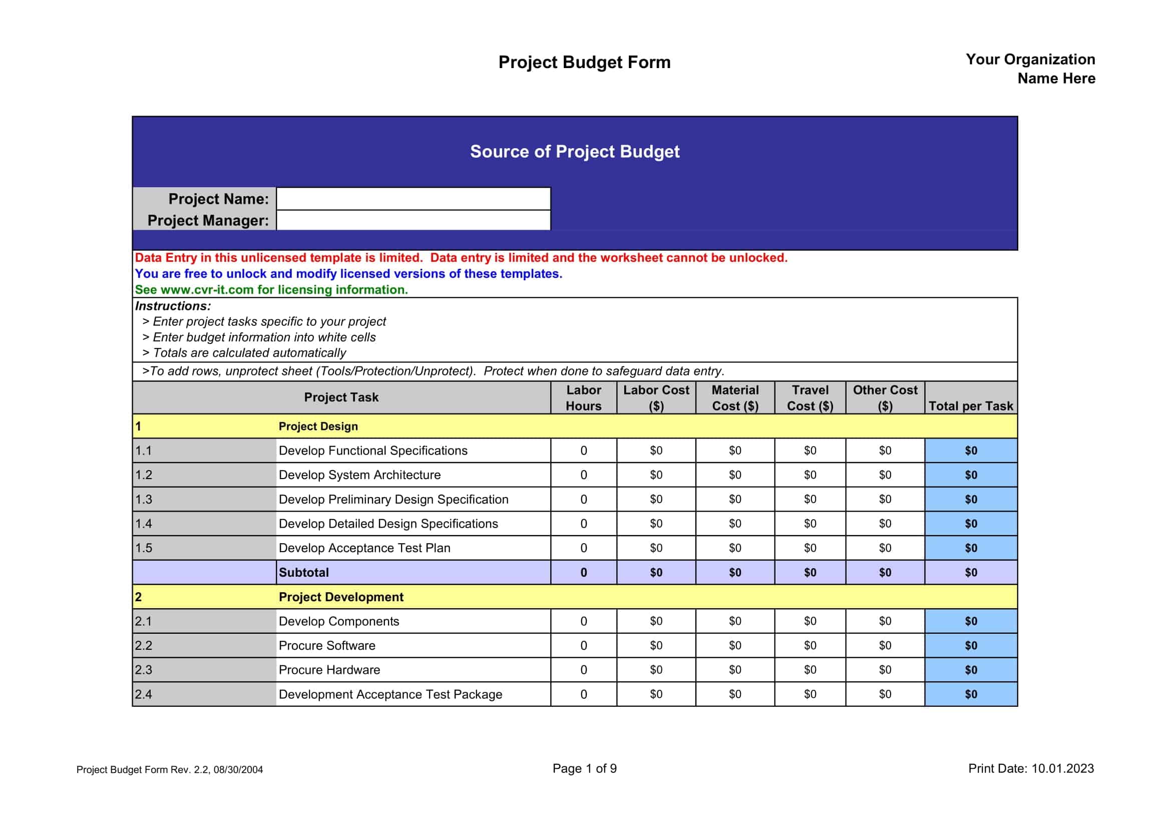 project management and budgeting project management and budgeting