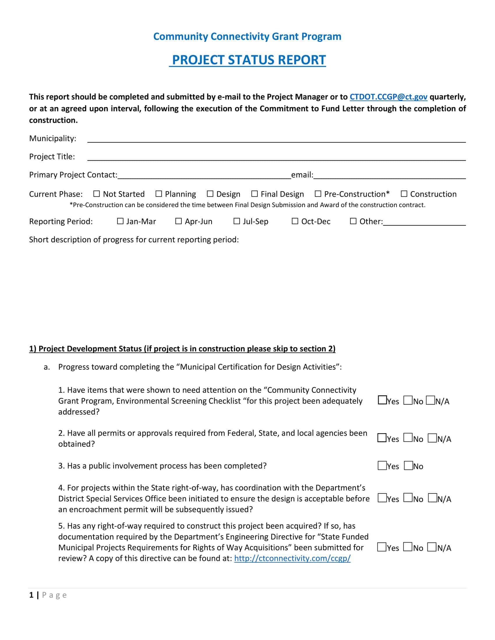 project status report sample project status report sample
