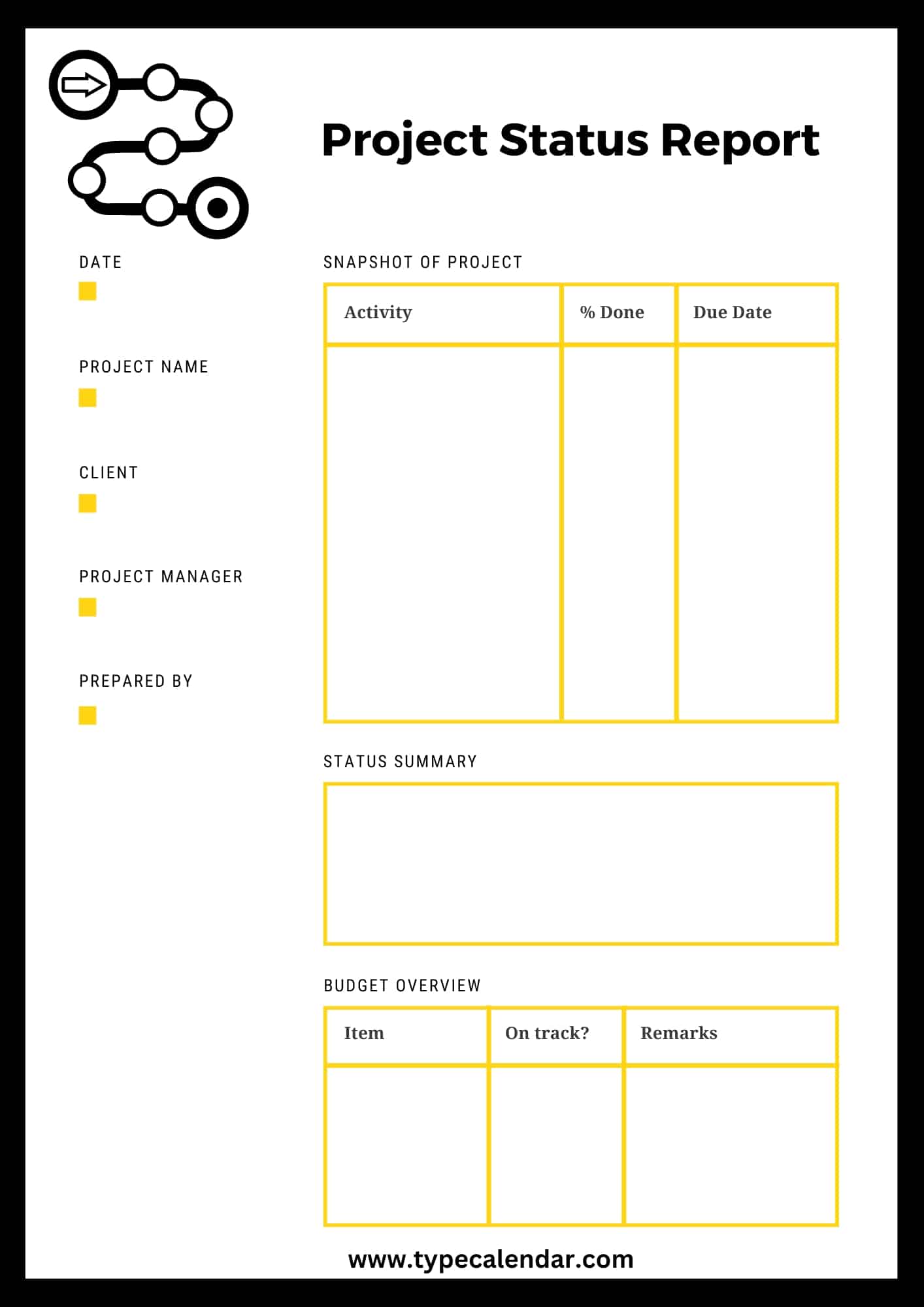 project status report template project status report template