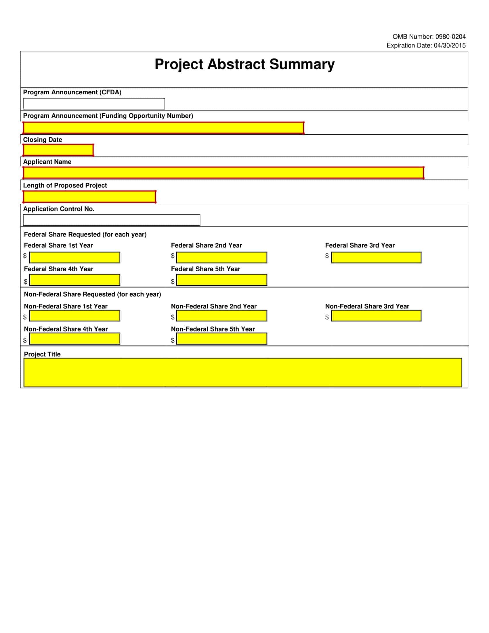 Free Printable Project Summary Templates [Word, PDF, Excel, PPT]