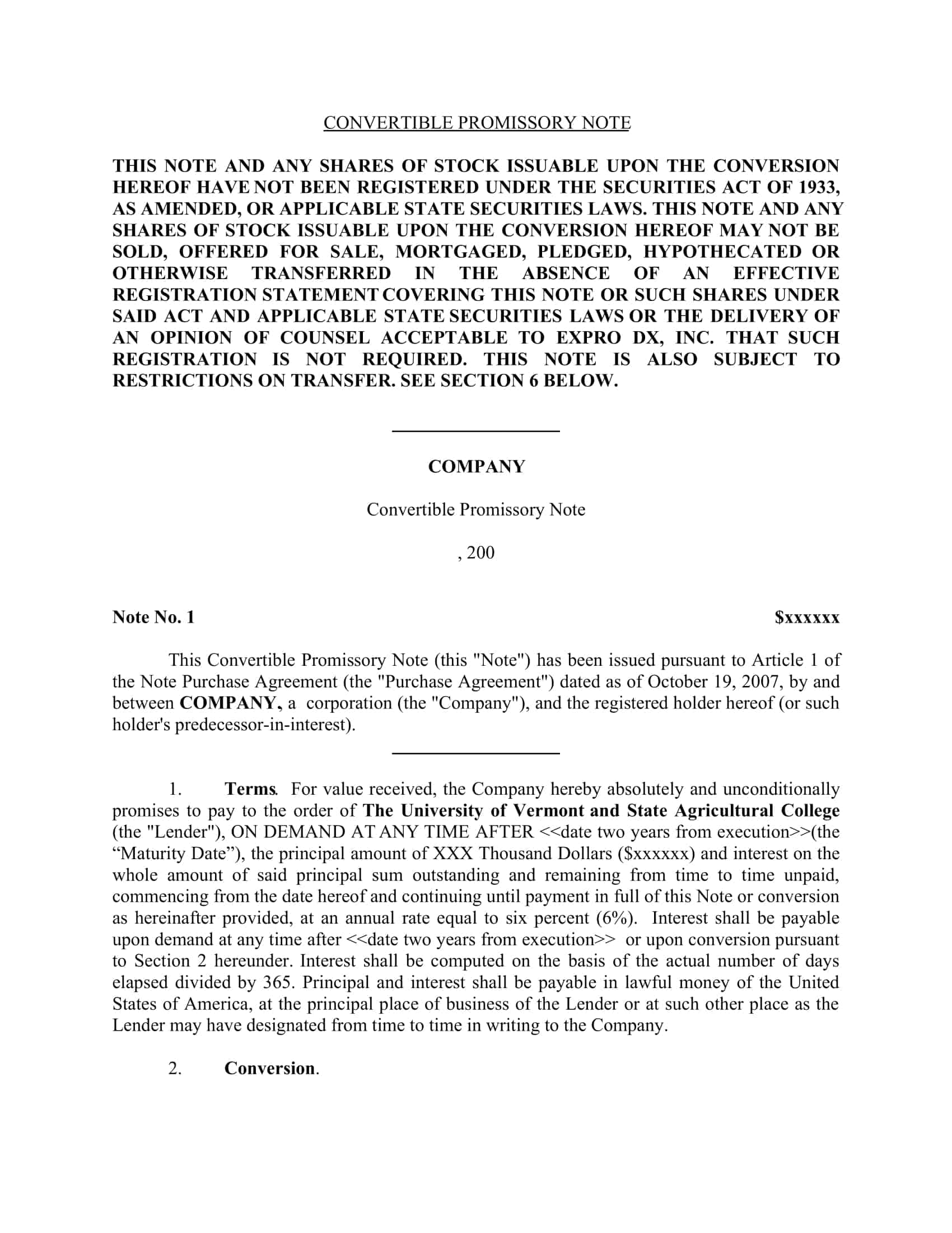 promissory note template free promissory note template free