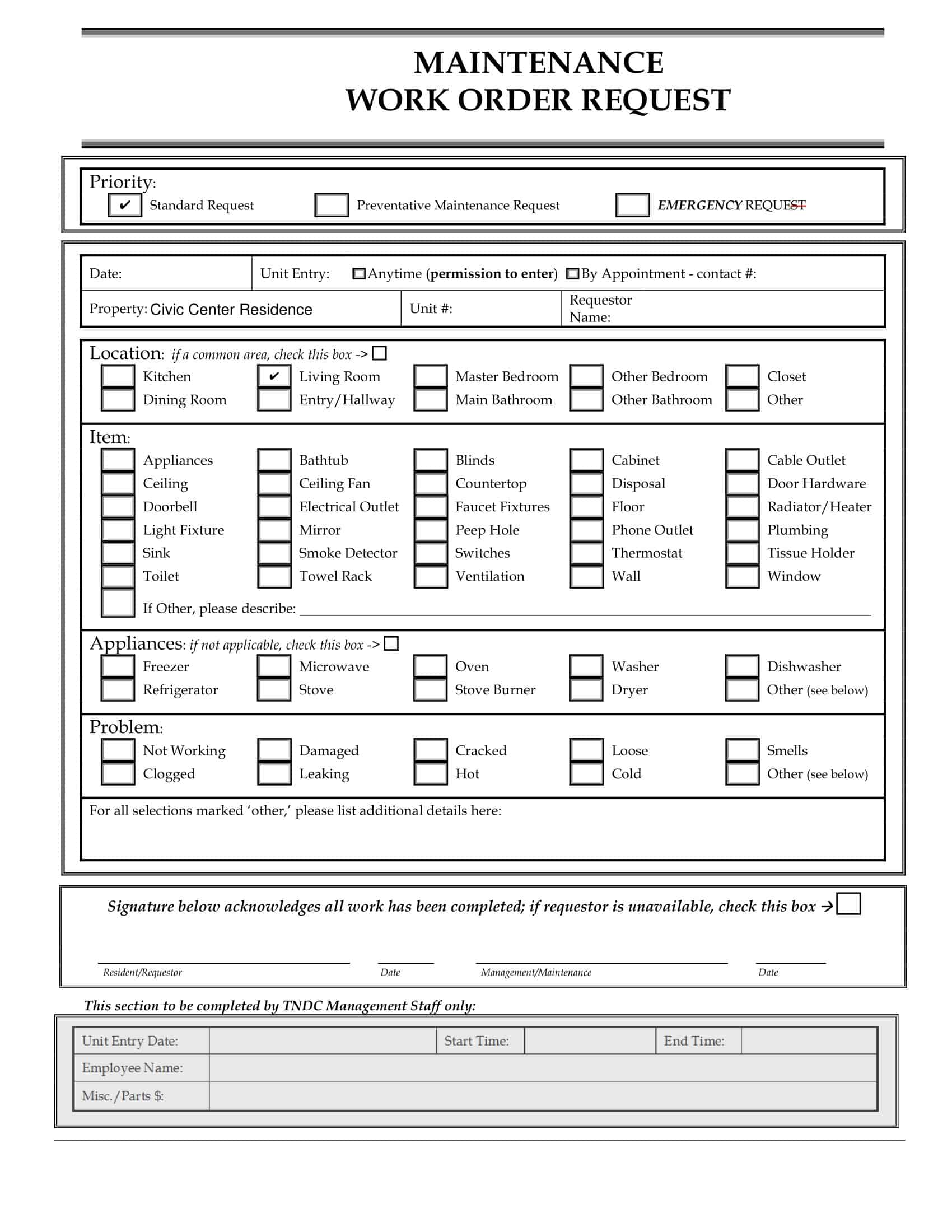 property management maintenance request form property management maintenance request form