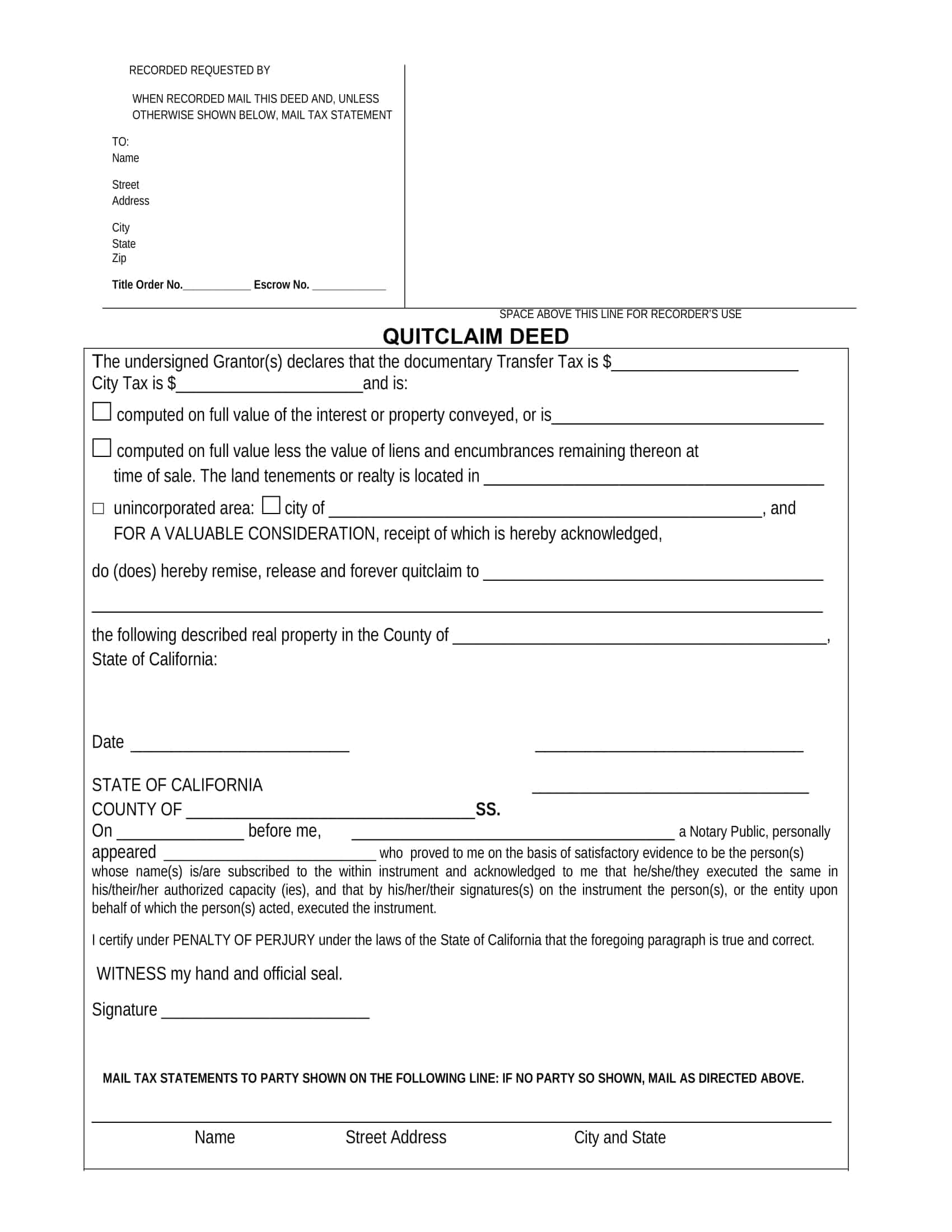 free-printable-quitclaim-deed-templates-pdf-word-example-filled-out