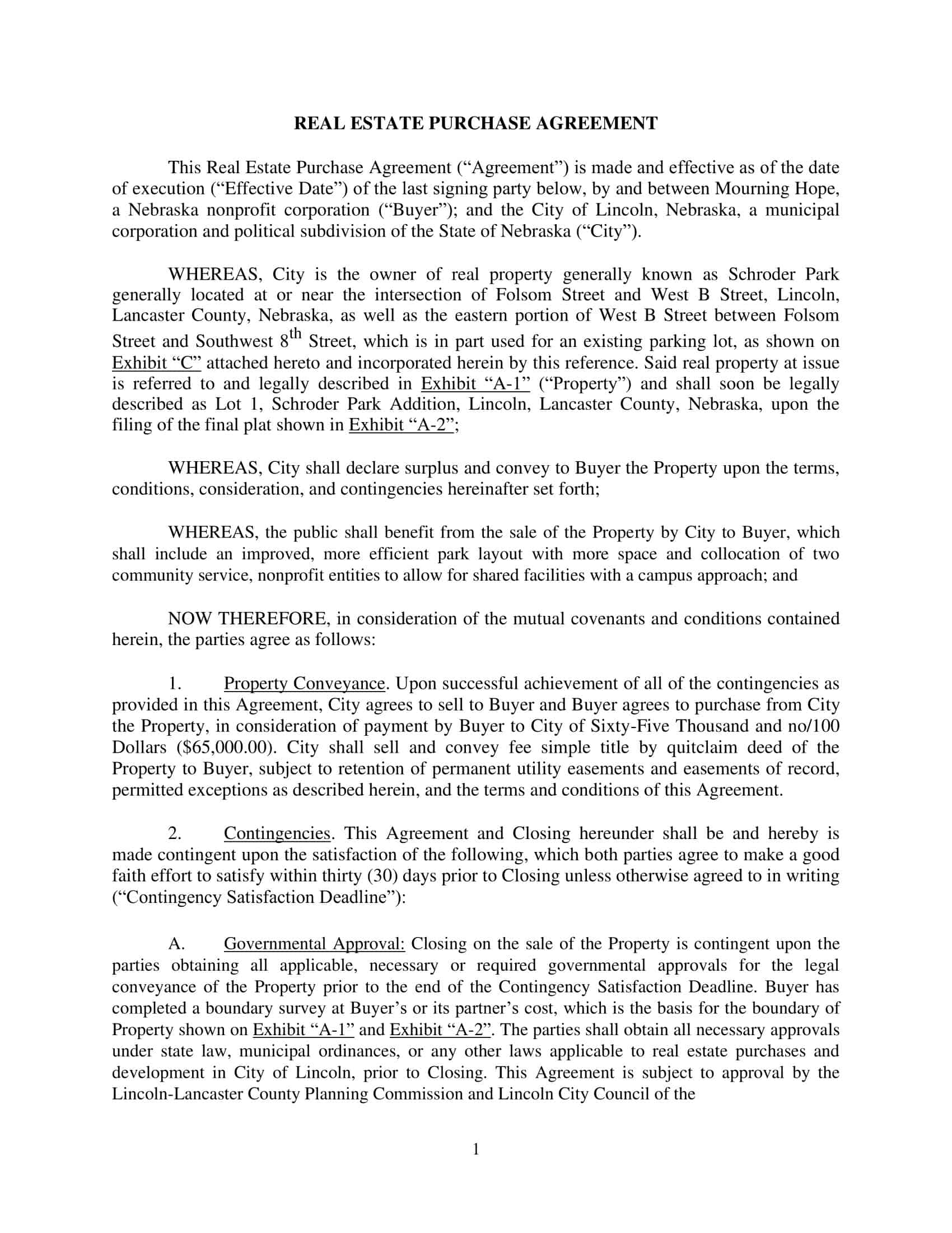 Free Printable Real Estate Purchase Agreement Templates [Word, PDF]