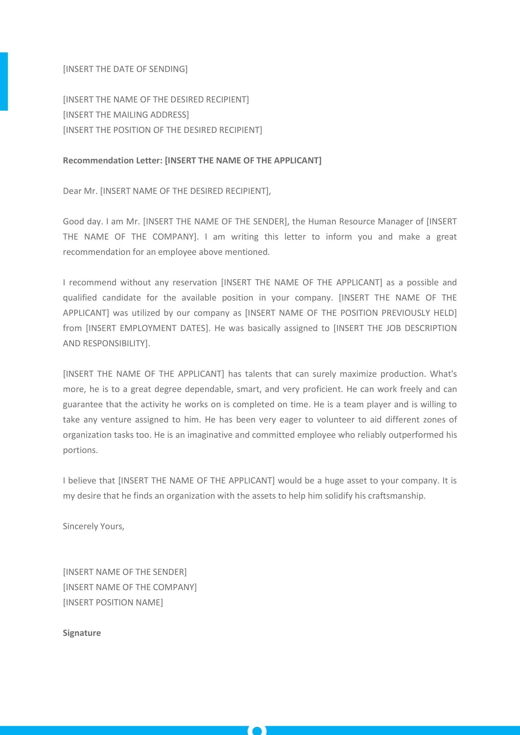 recommendation letter sample for employee from manager recommendation letter sample for employee from manager