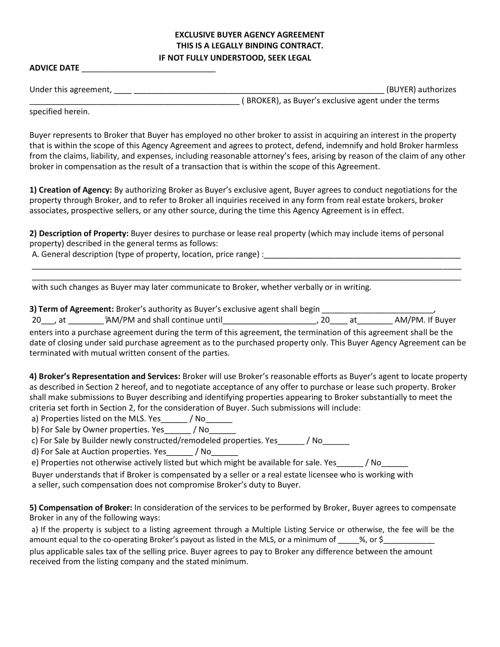 refusing to sign buyer agency agreement refusing to sign buyer agency agreement