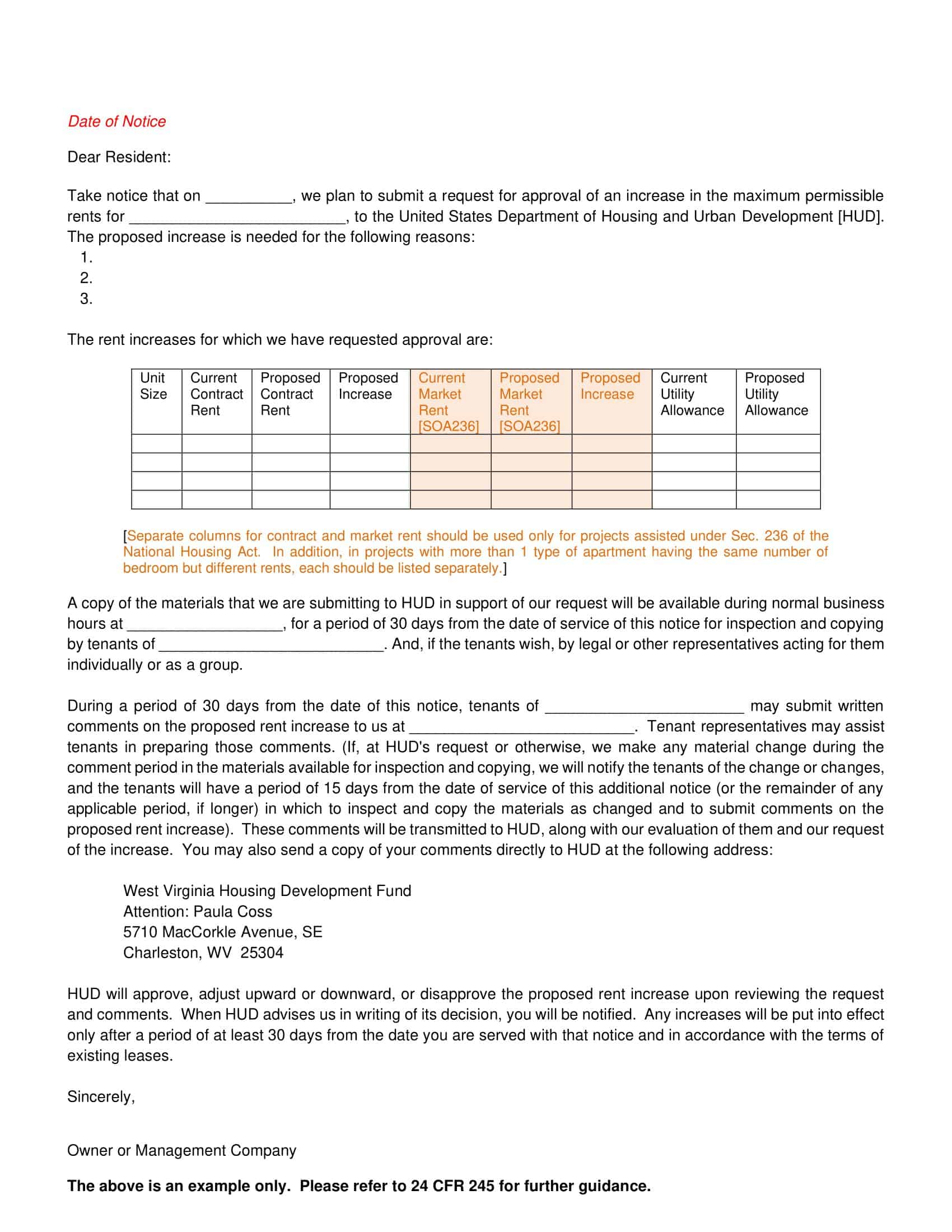 rent increase letter pdf rent increase letter pdf