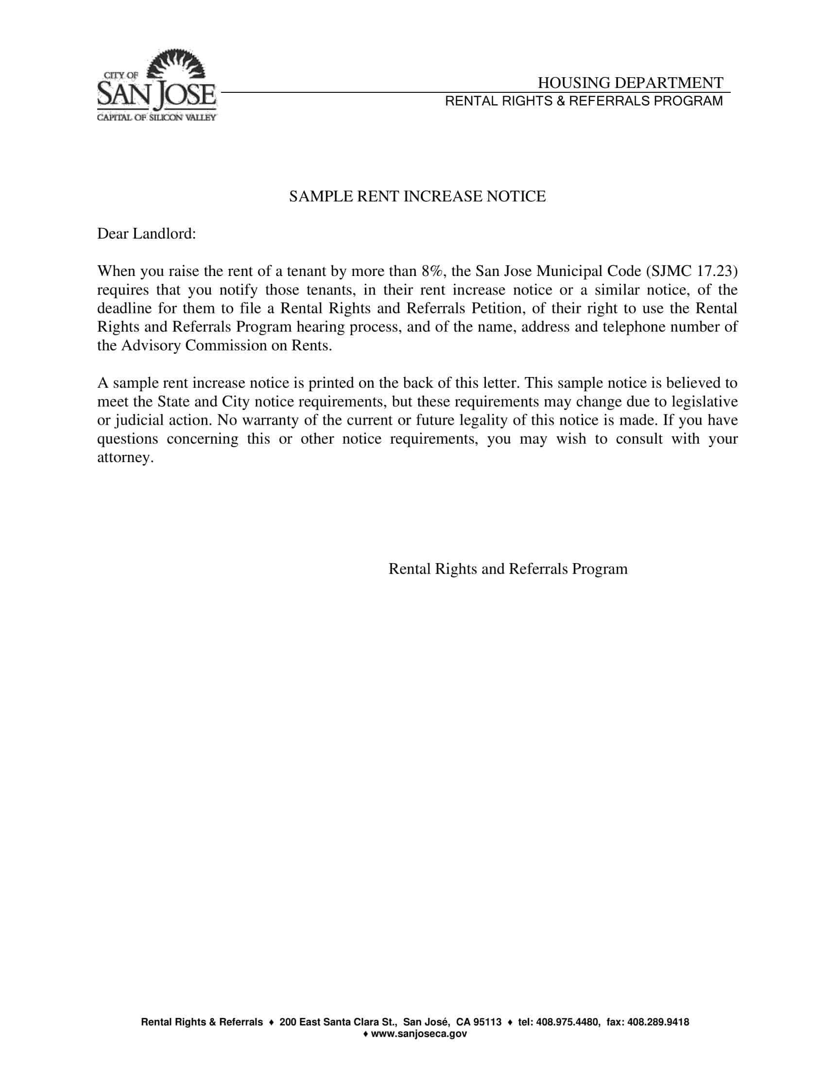 rent increase letter to tenants rent increase letter to tenants