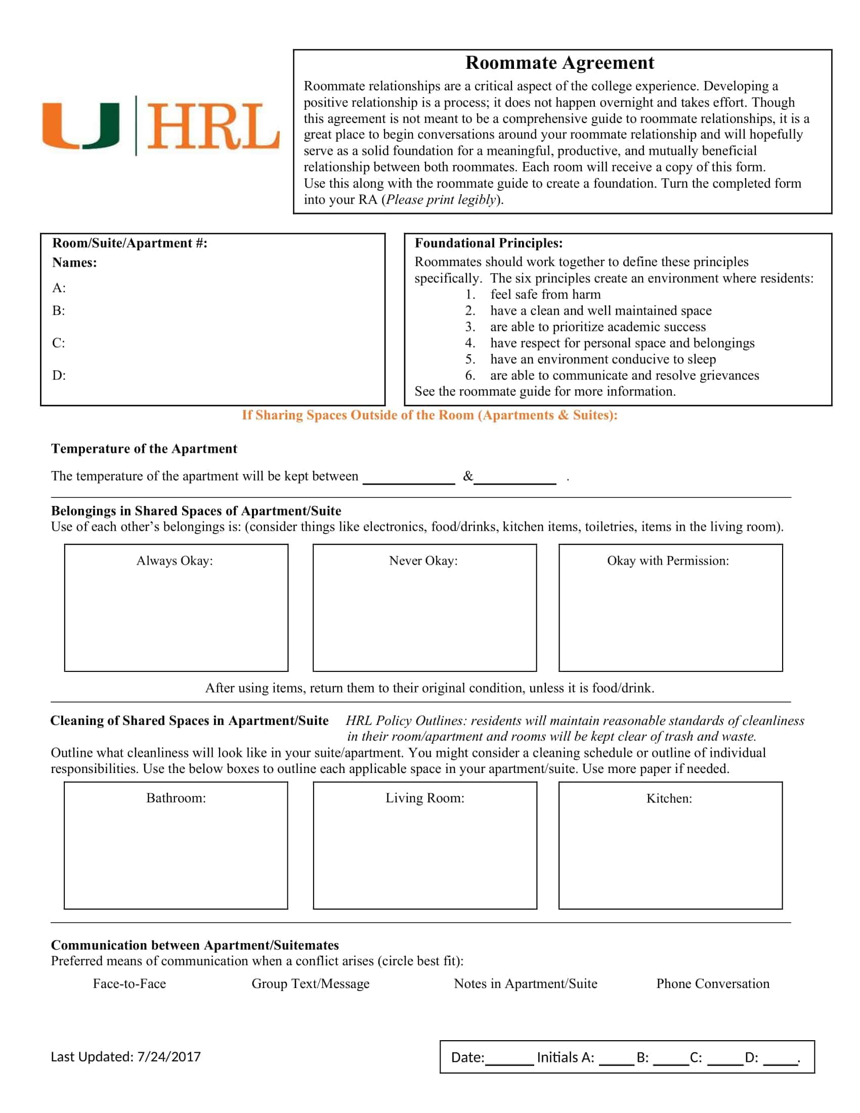 rental agreement for roommate rental agreement for roommate