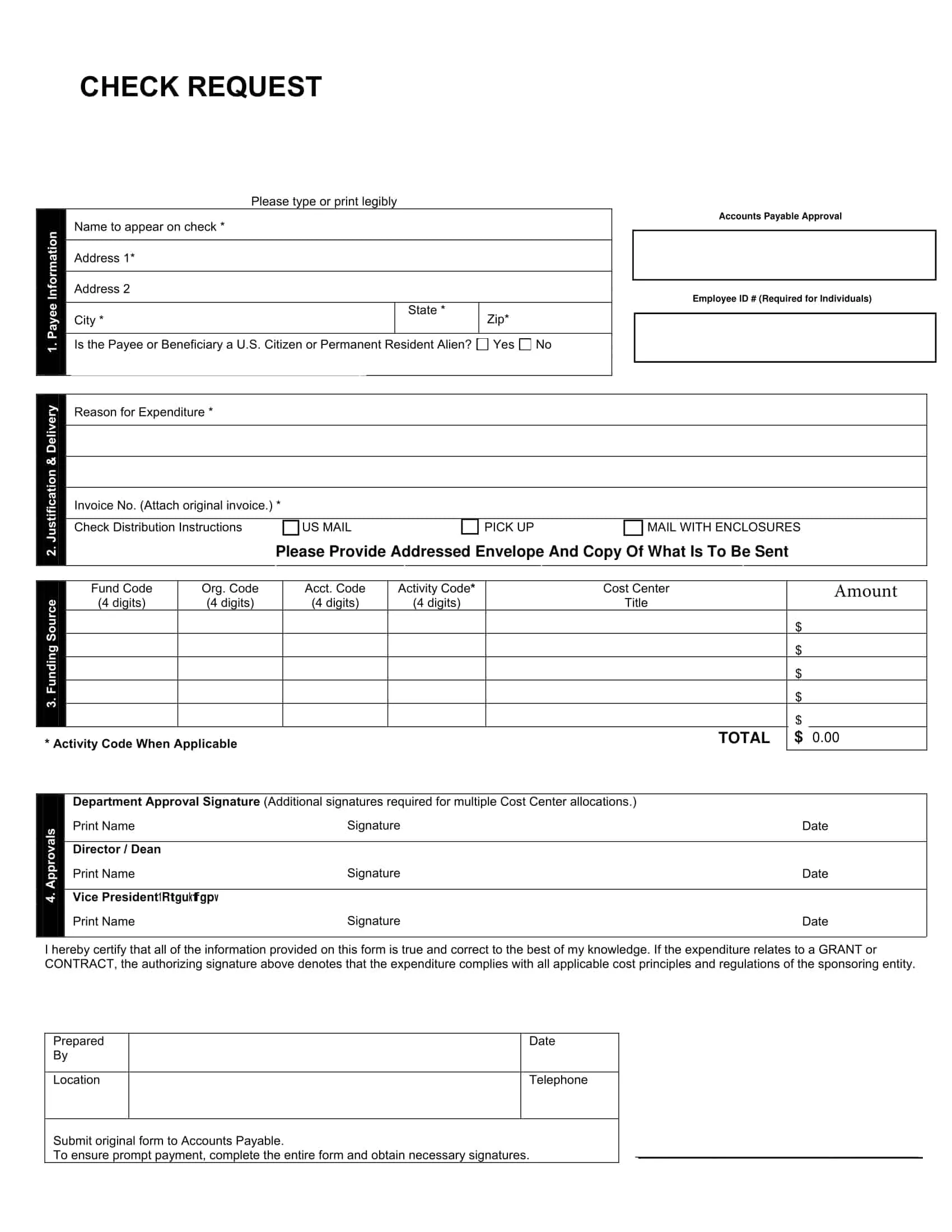 request for check form request for check form