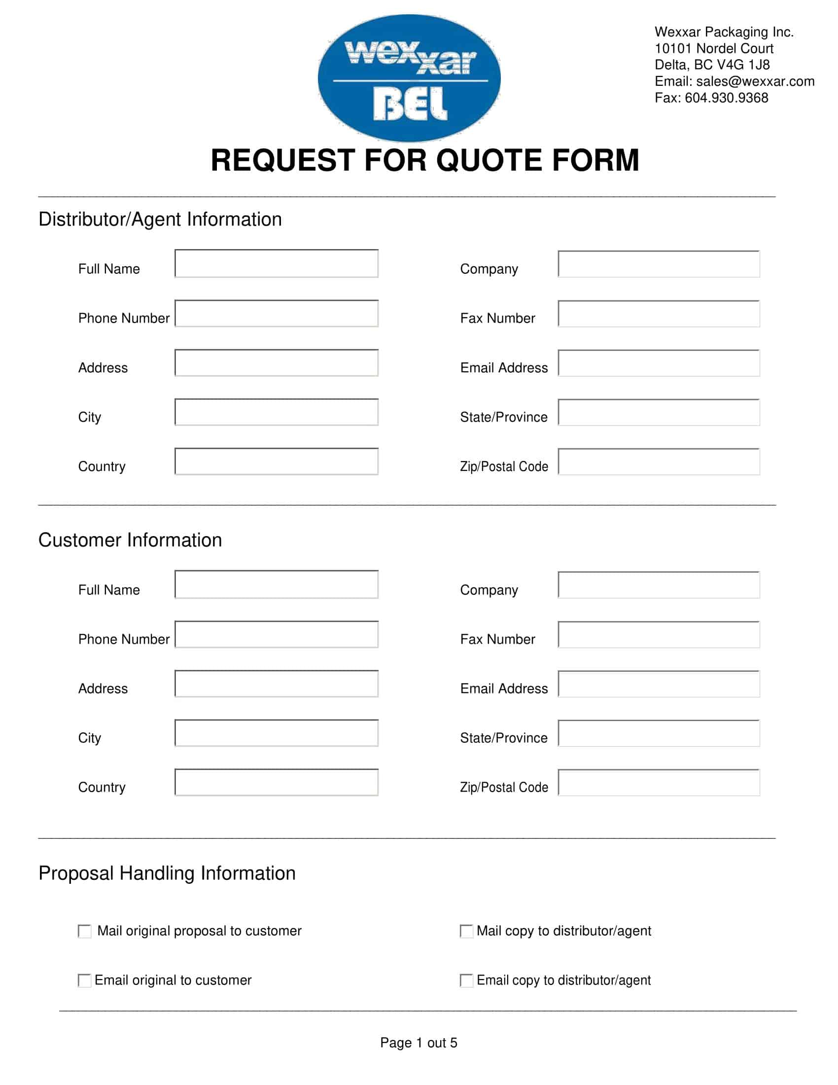 request for quote response request for quote response