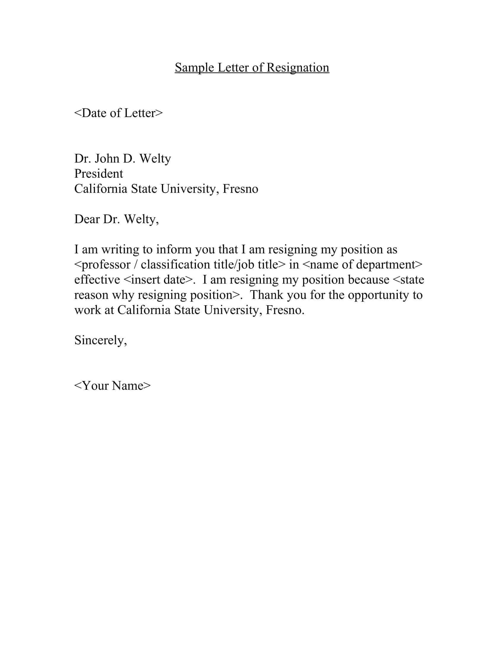 resignation letter for teacher resignation letter for teacher