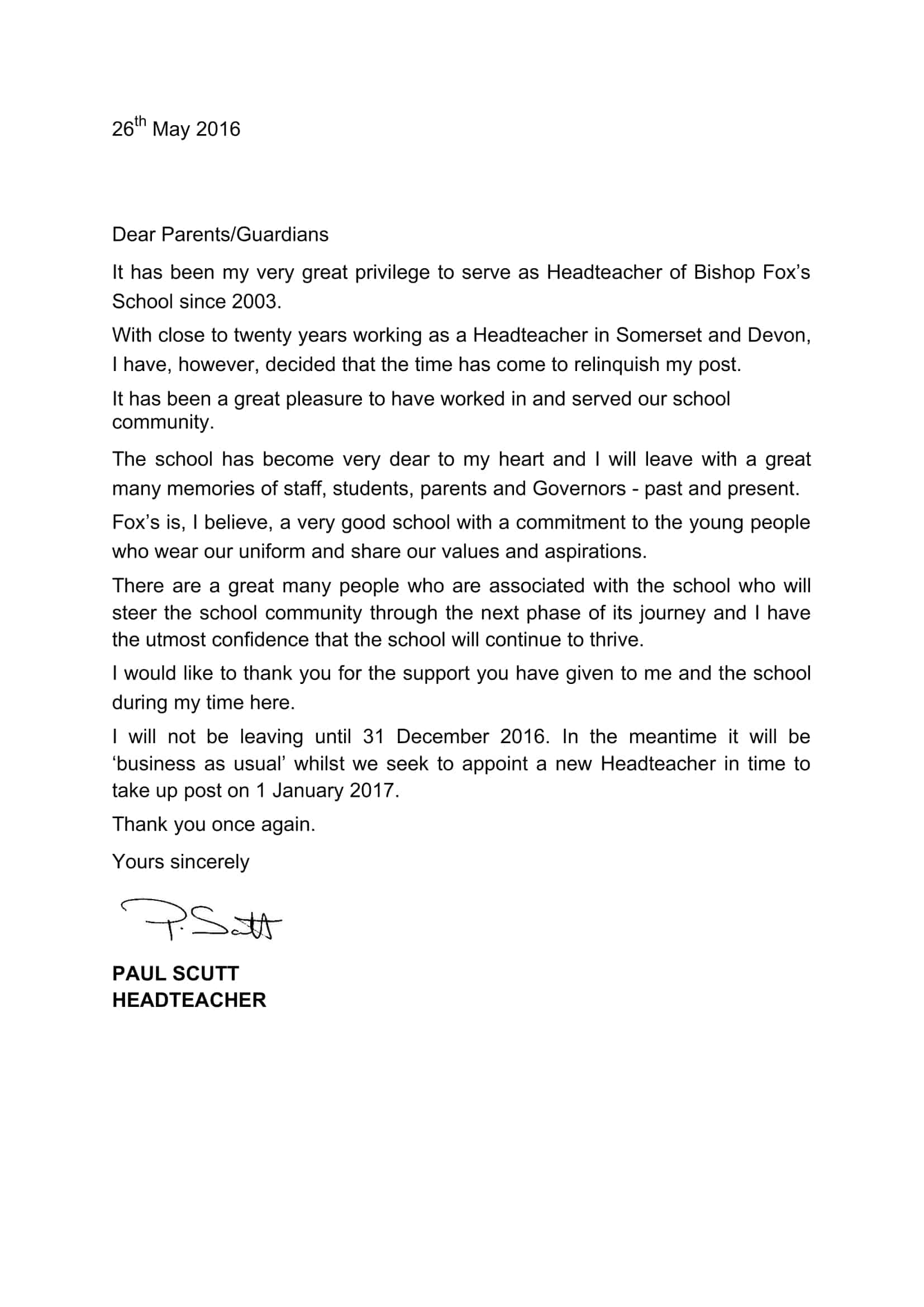 resignation letter teaching resignation letter teaching