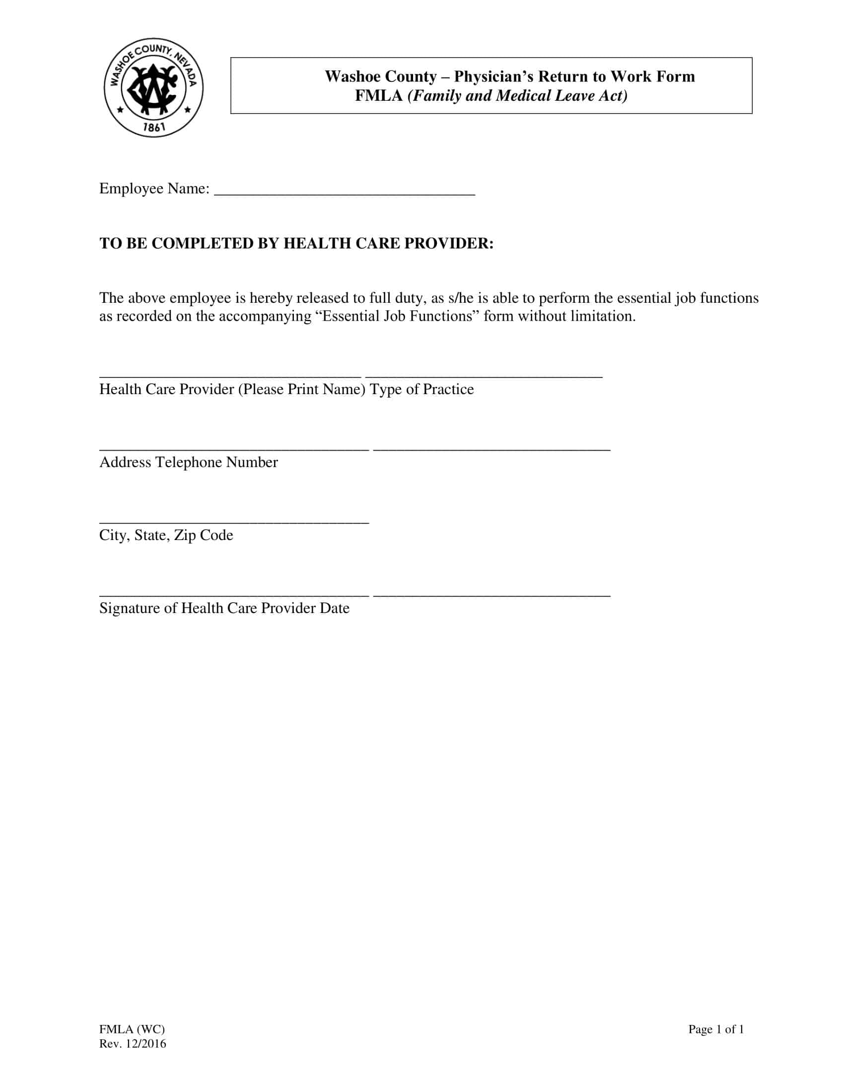 return to work letter template return to work letter template