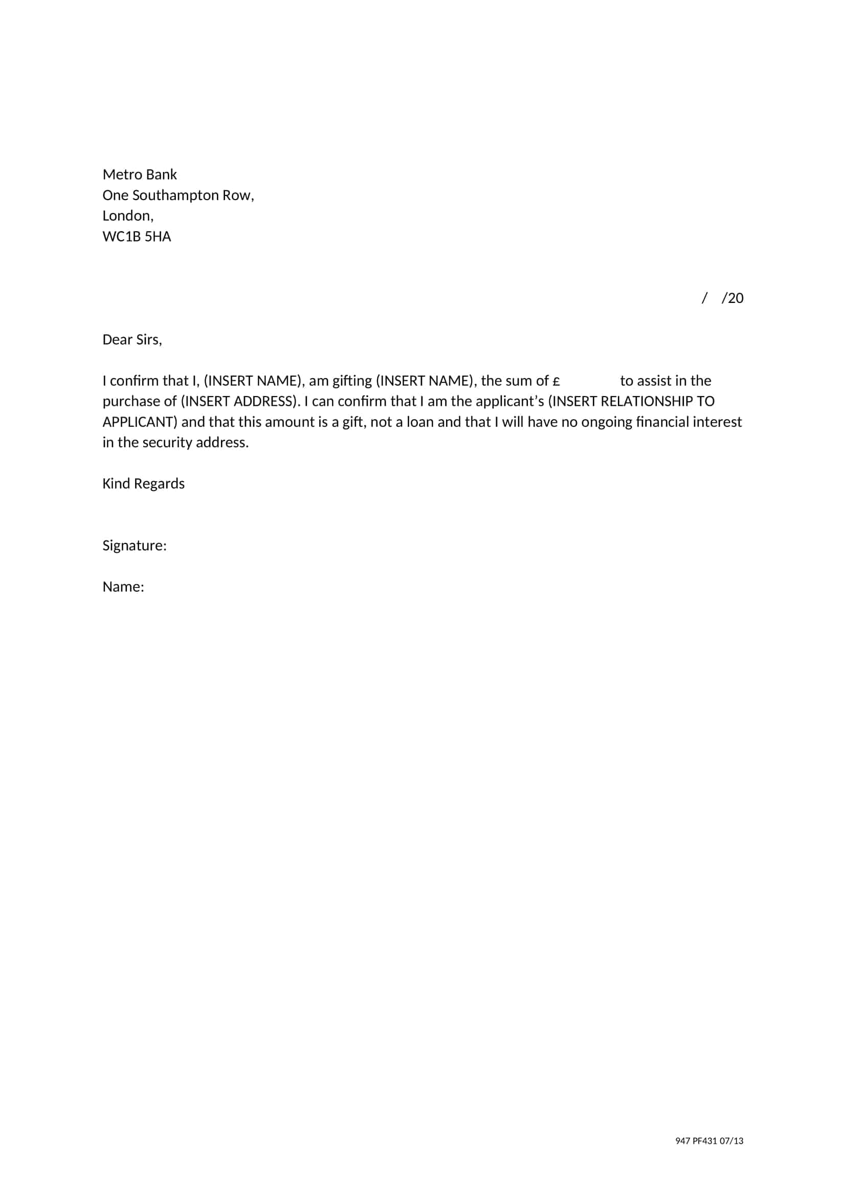 risks of signing gift letter risks of signing gift letter