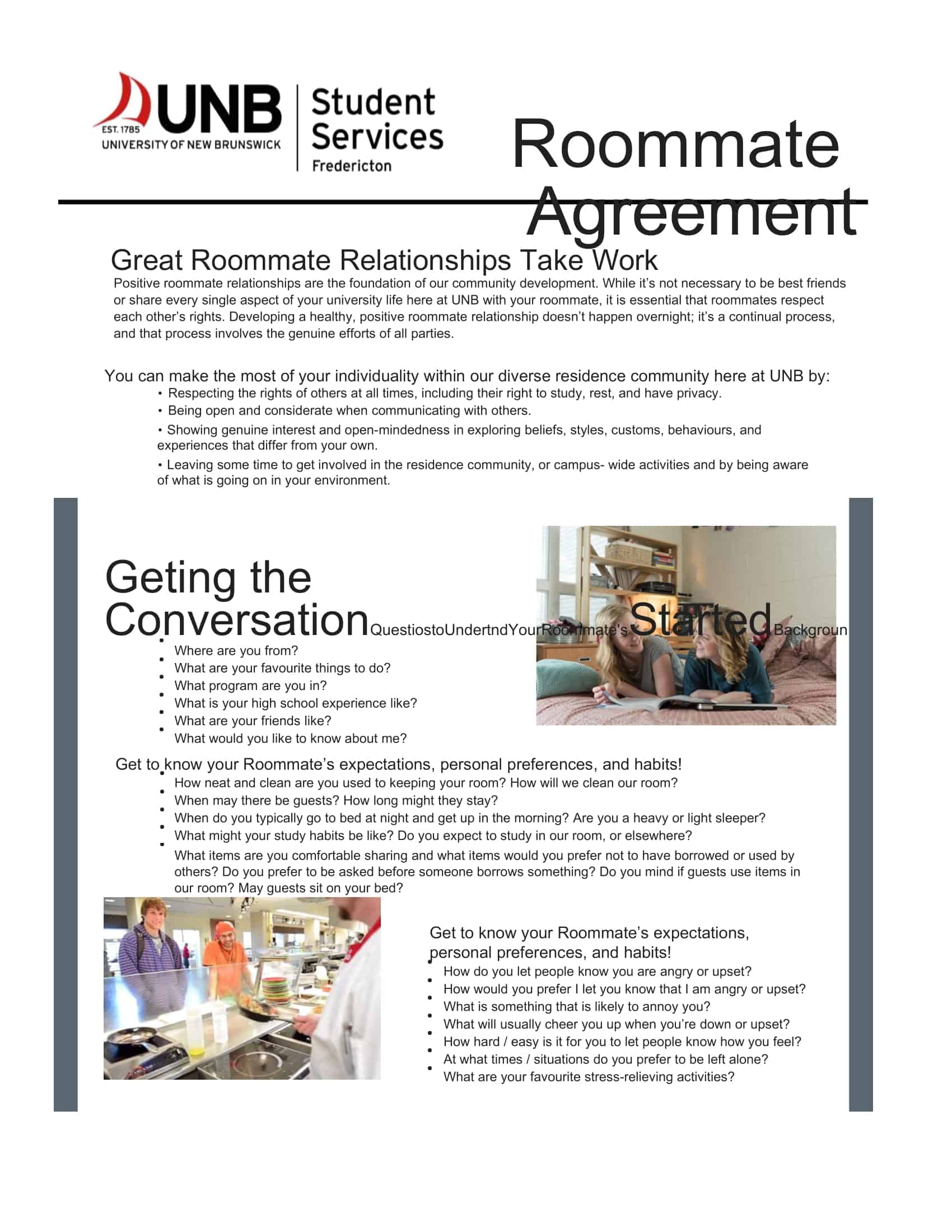roommate agreements template roommate agreements template