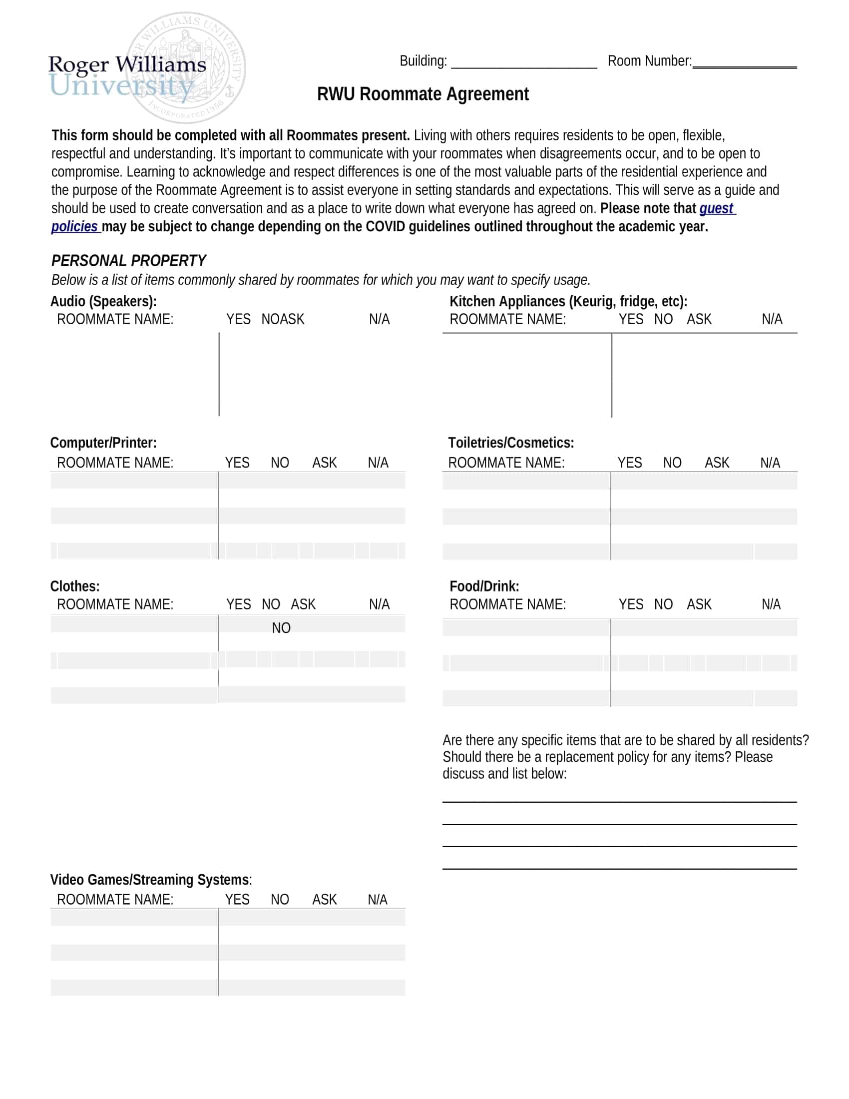 roommate lease agreement roommate lease agreement
