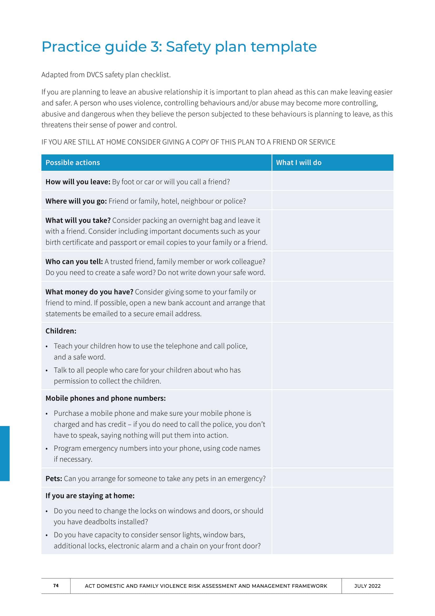 Fillable Safety Plan Template Fillable Safety Plan Template