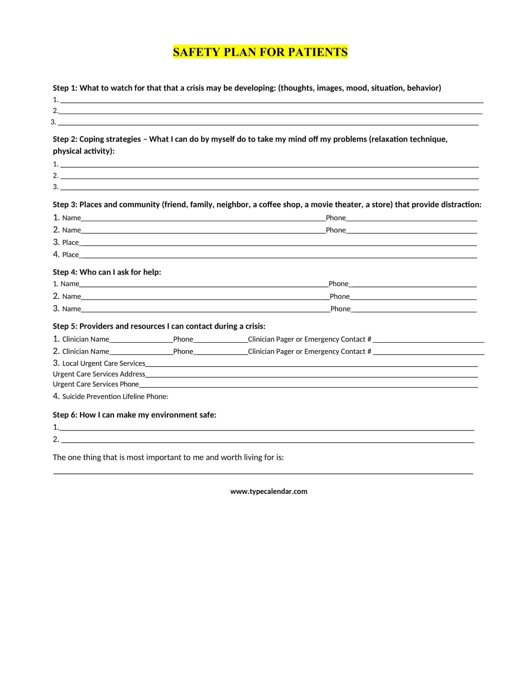 safety plan safety plan