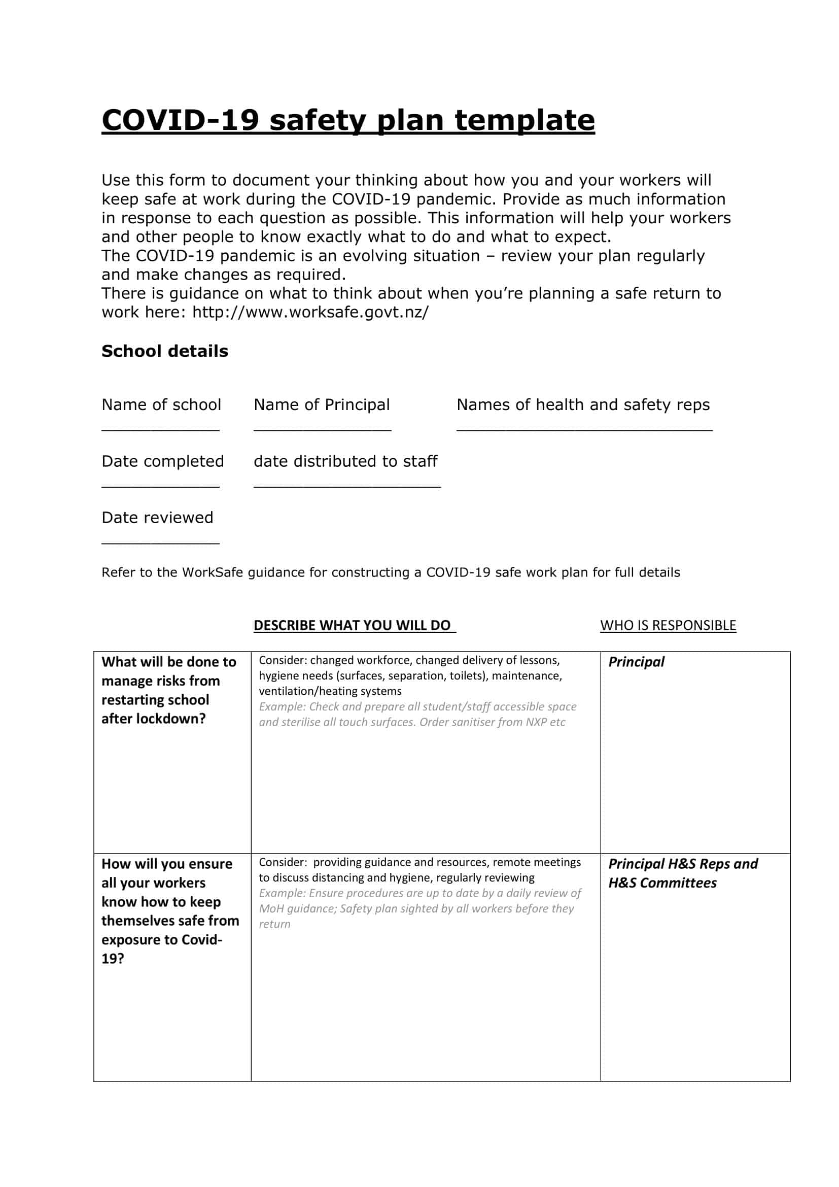 safety planning safety planning