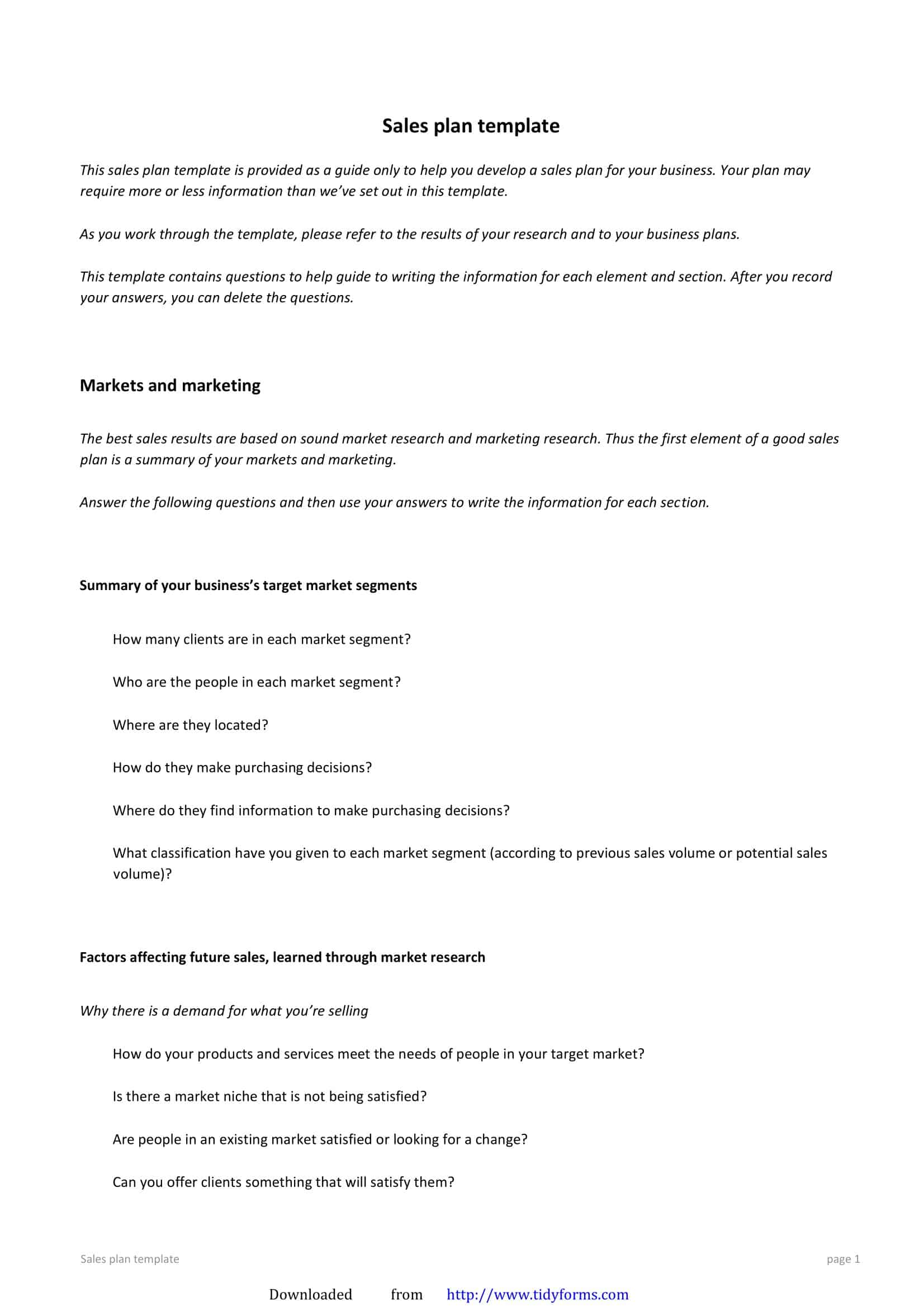 sales account planning template sales account planning template