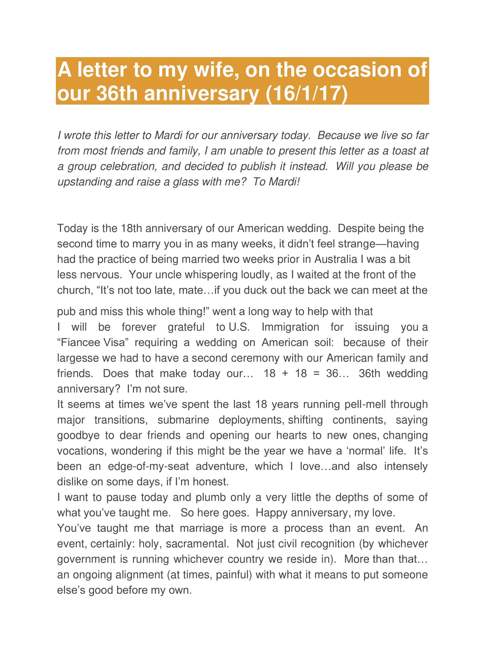 sample anniversary letter sample anniversary letter