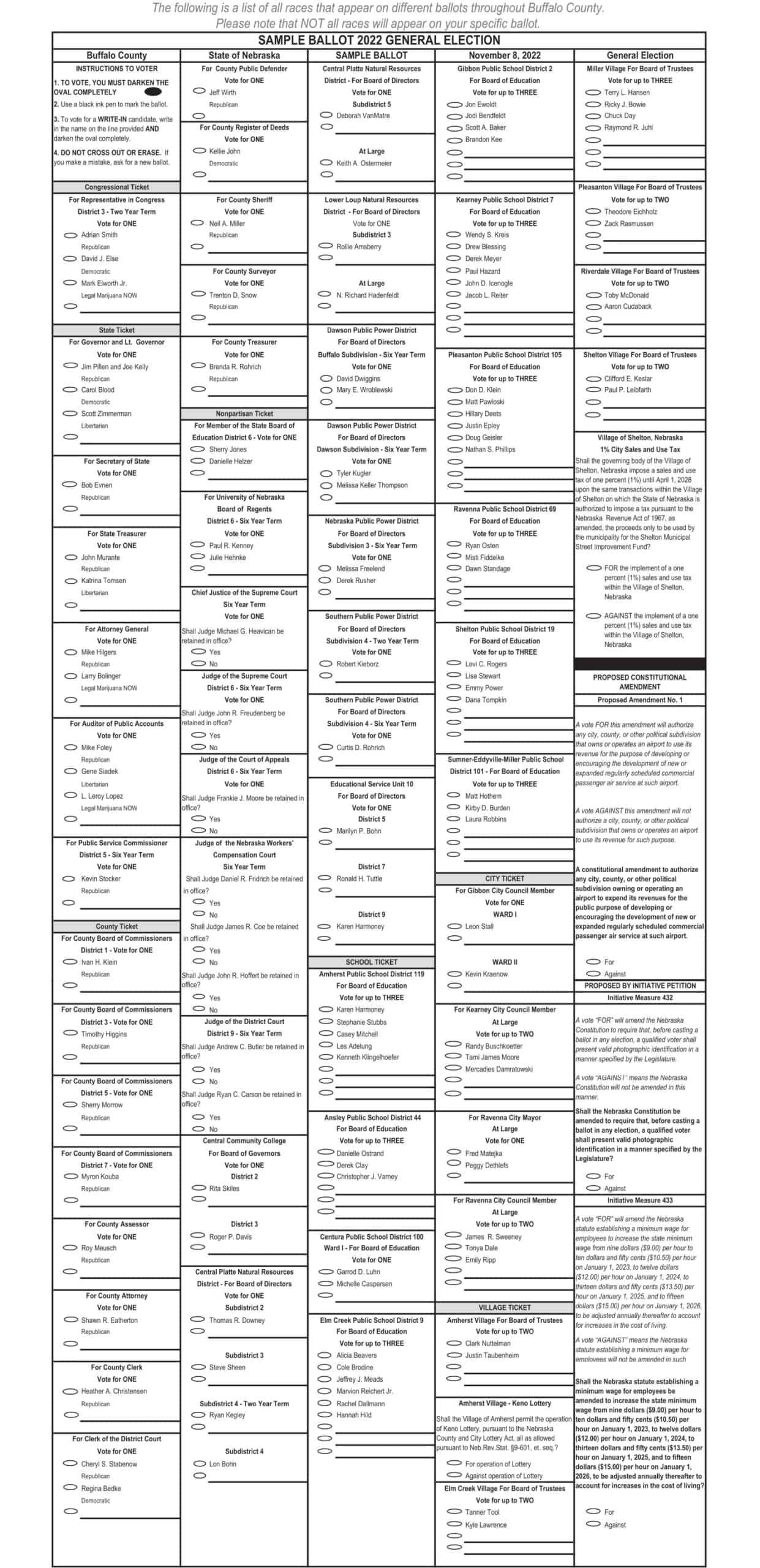 sample ballot 2022 sample ballot 2022