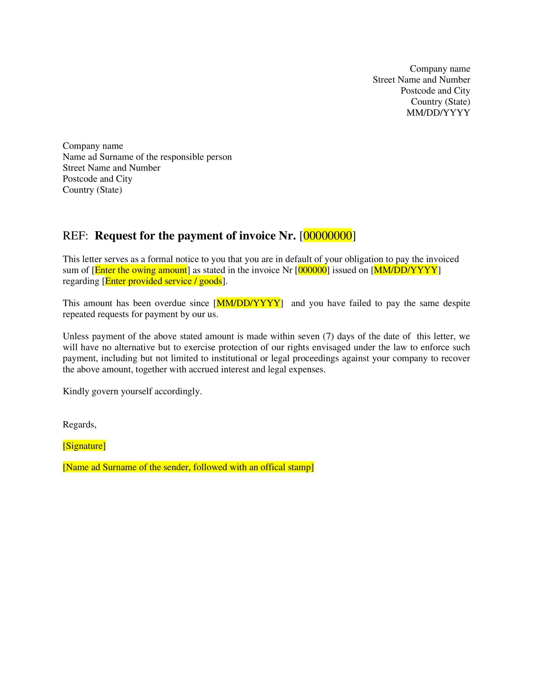 sample business letter sample business letter
