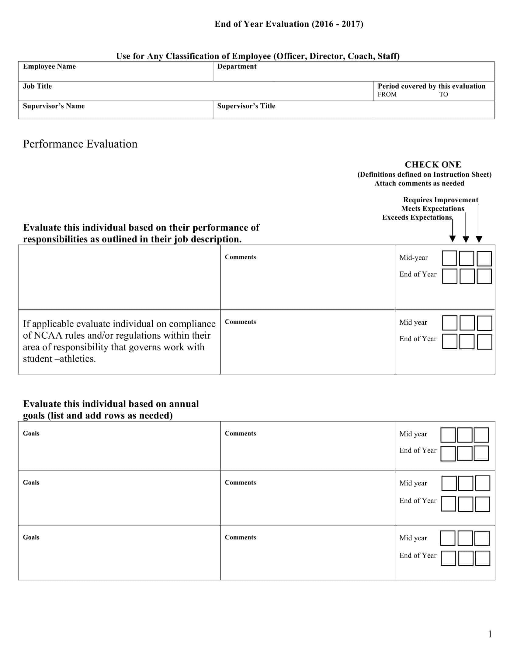 sample employee evaluation form sample employee evaluation form