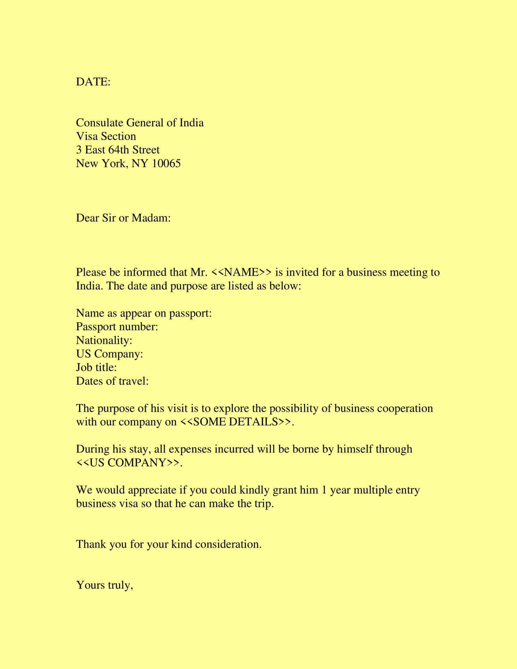 sample invitation letter for visa sample invitation letter for visa