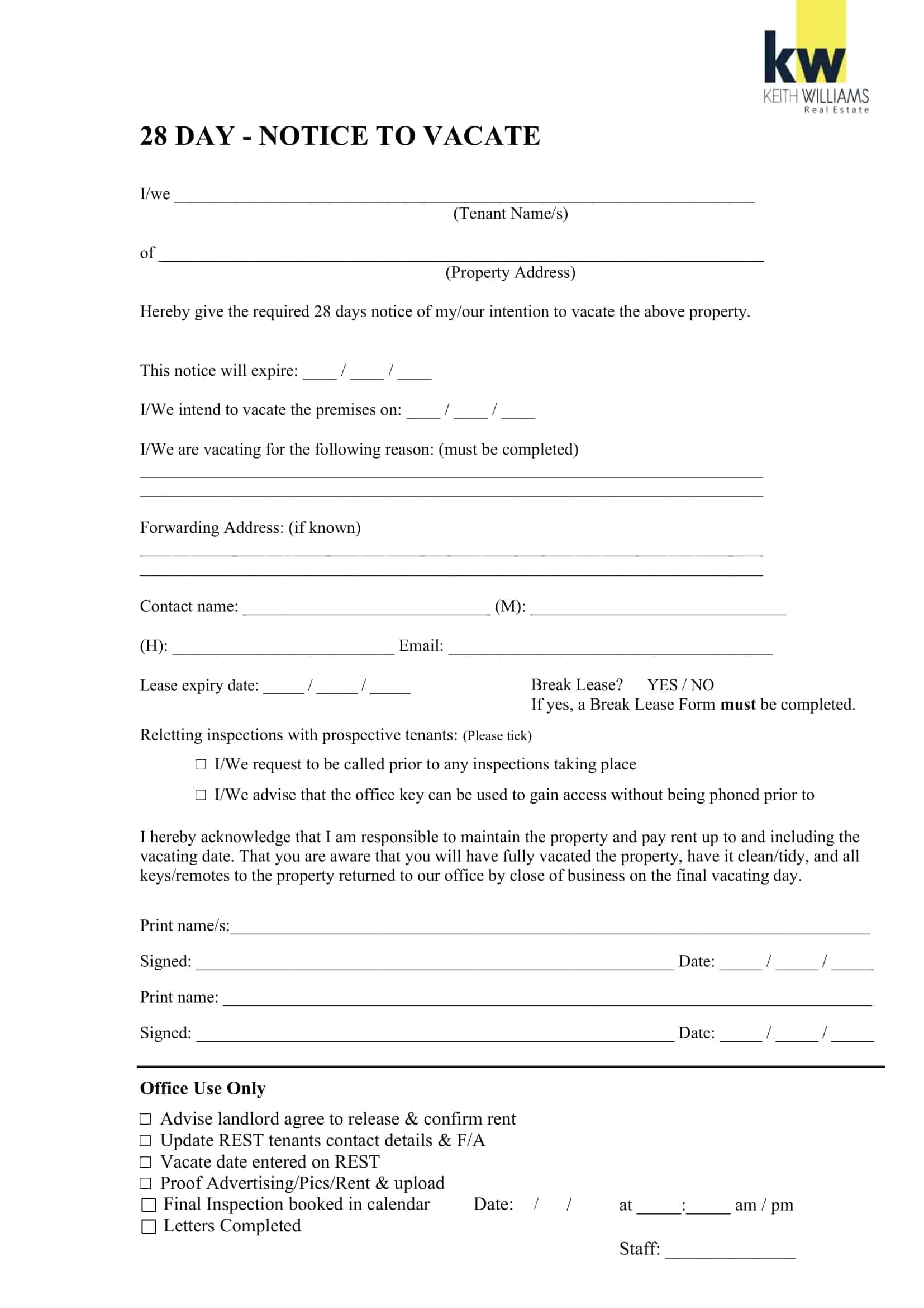 sample letter from landlord to tenant notice to vacate word sample letter from landlord to tenant notice to vacate word